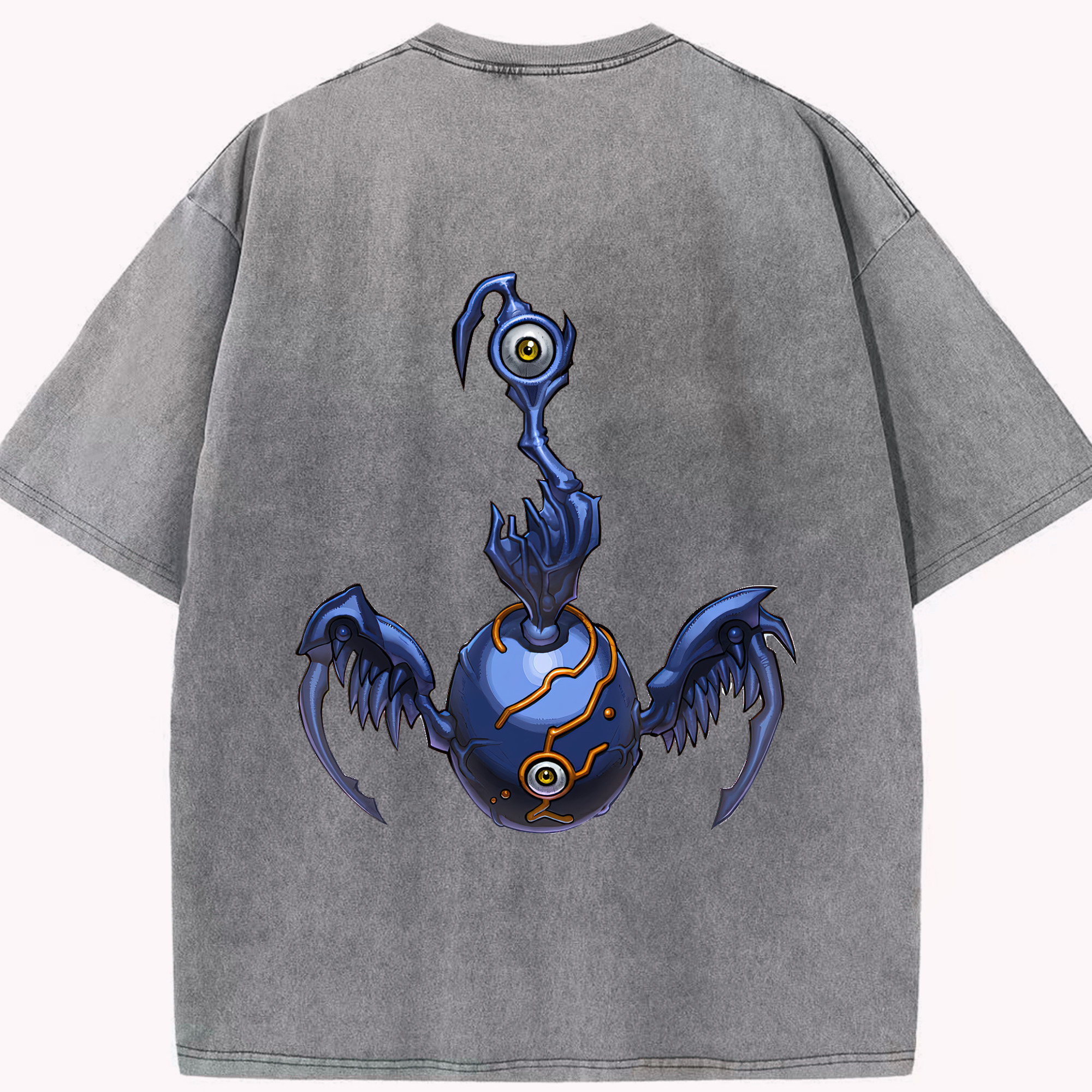 （画像用） 遊☆戯☆王 Yu-Gi-Oh! 綿100% ヴィンテージ風 半袖Tシャツ（背面プリント）