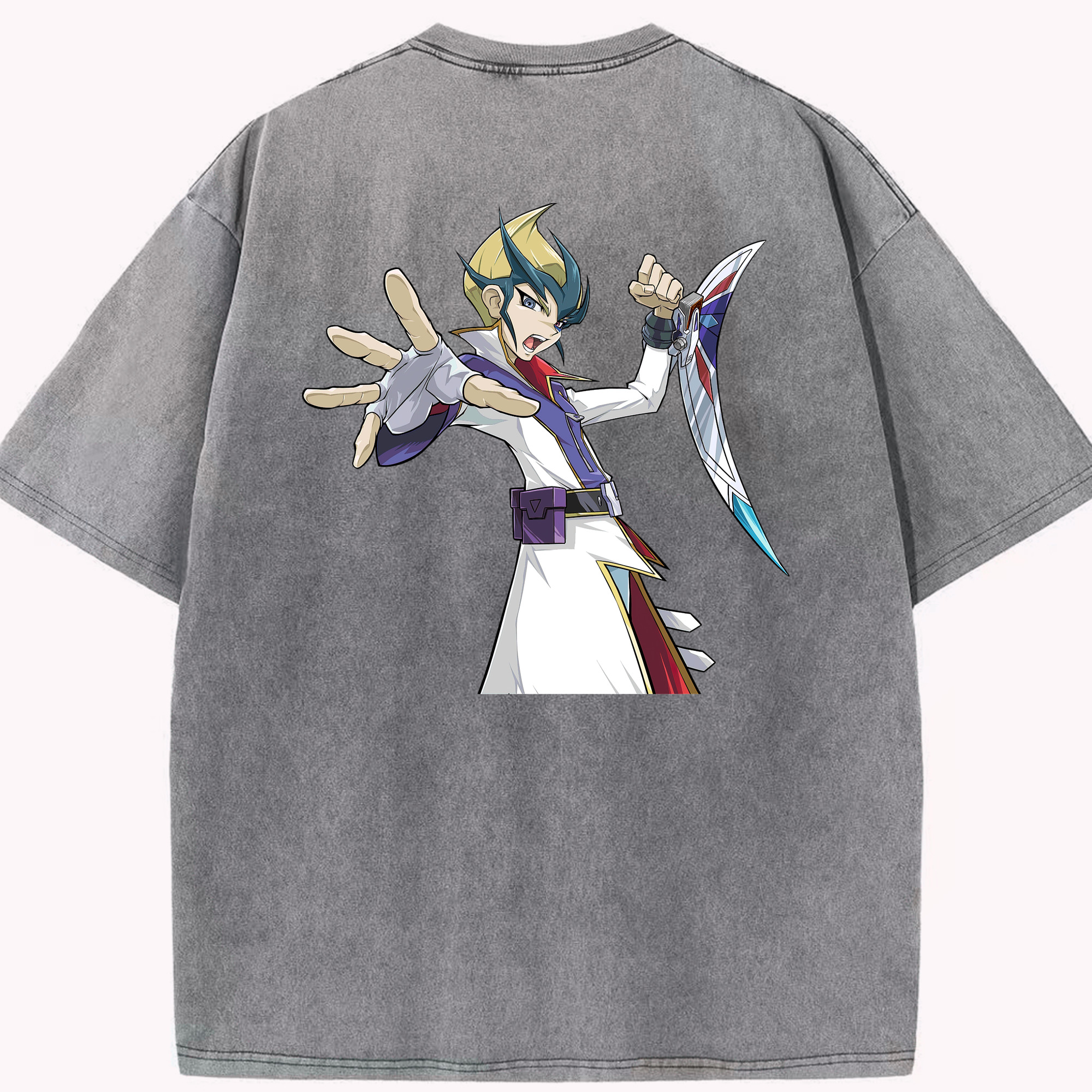 （画像用） 遊☆戯☆王 Yu-Gi-Oh! 綿100% ヴィンテージ風 半袖Tシャツ（背面プリント）