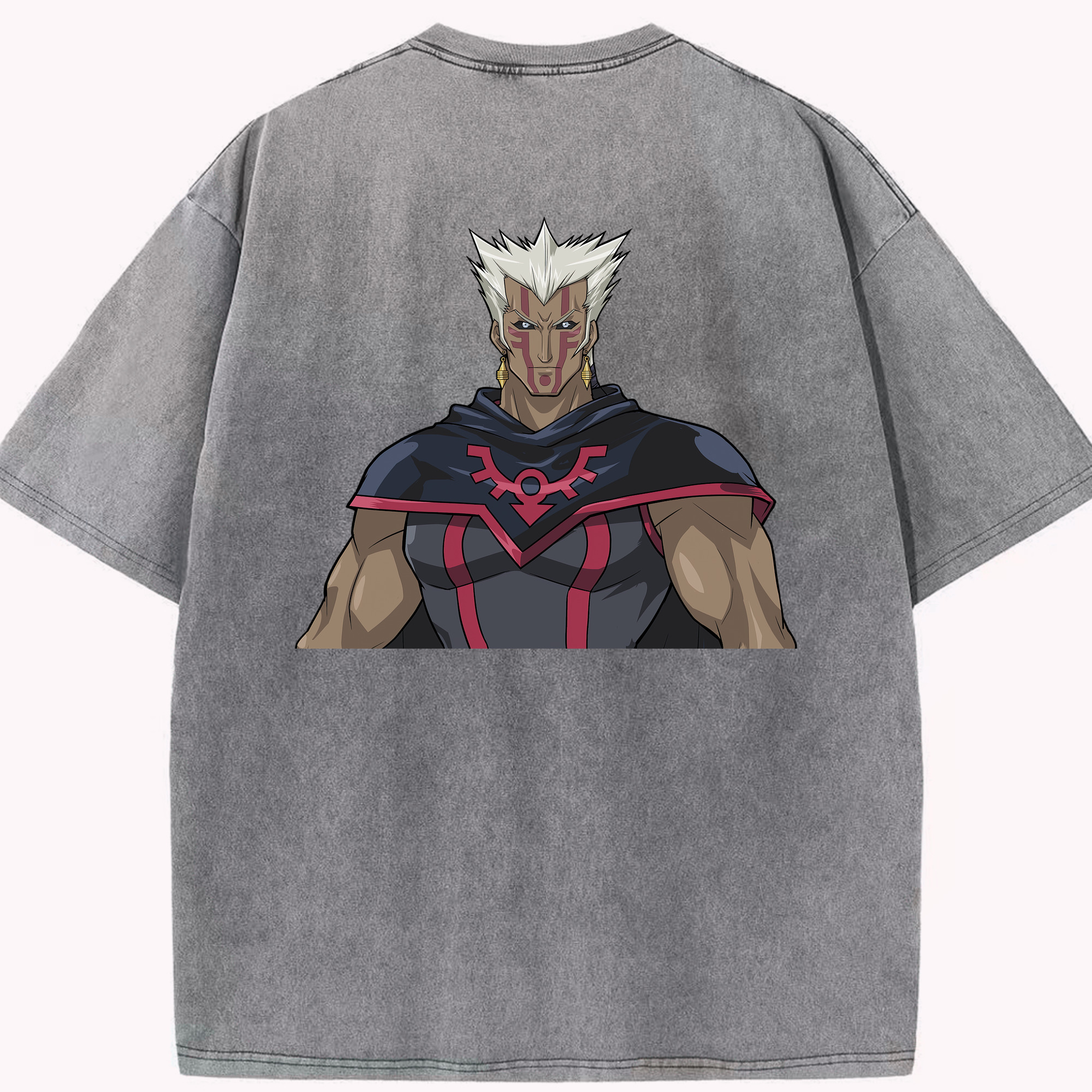 （画像用） 遊☆戯☆王 Yu-Gi-Oh! 綿100% ヴィンテージ風 半袖Tシャツ（背面プリント）