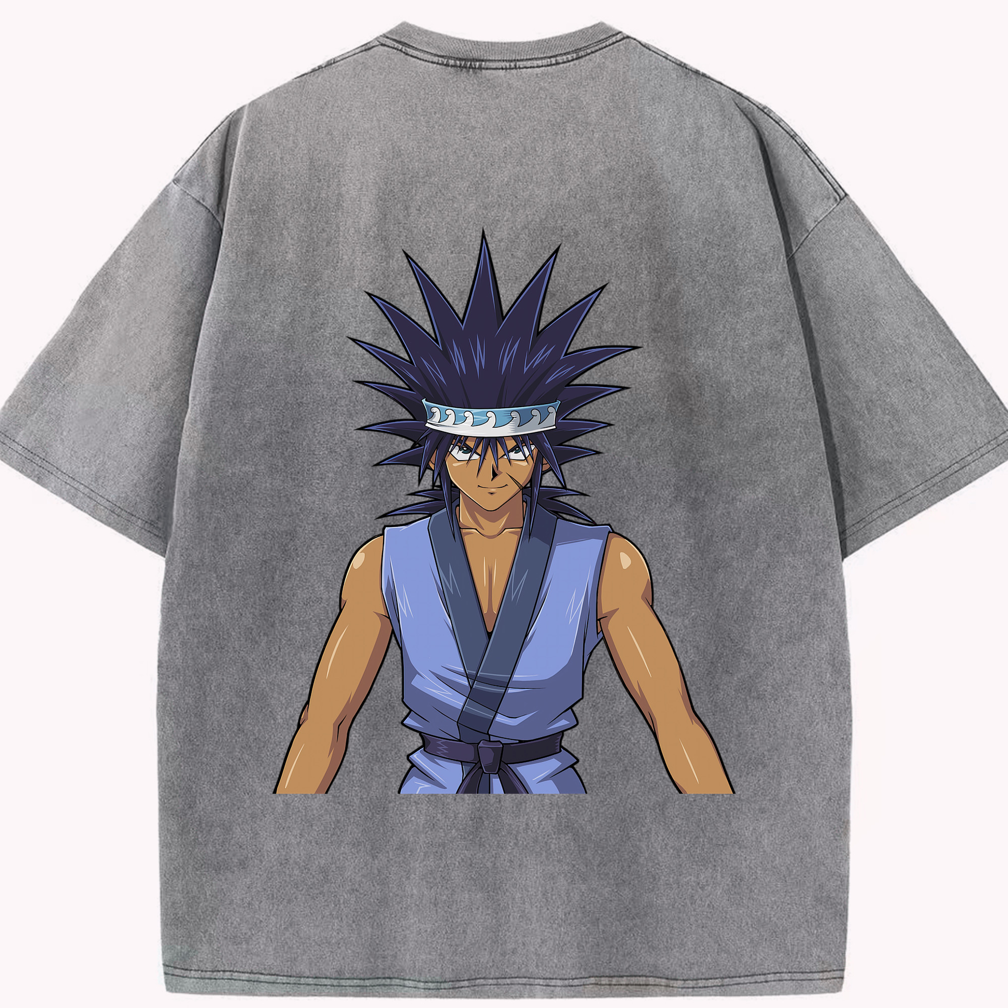 （画像用） 遊☆戯☆王 Yu-Gi-Oh! 綿100% ヴィンテージ風 半袖Tシャツ（背面プリント）