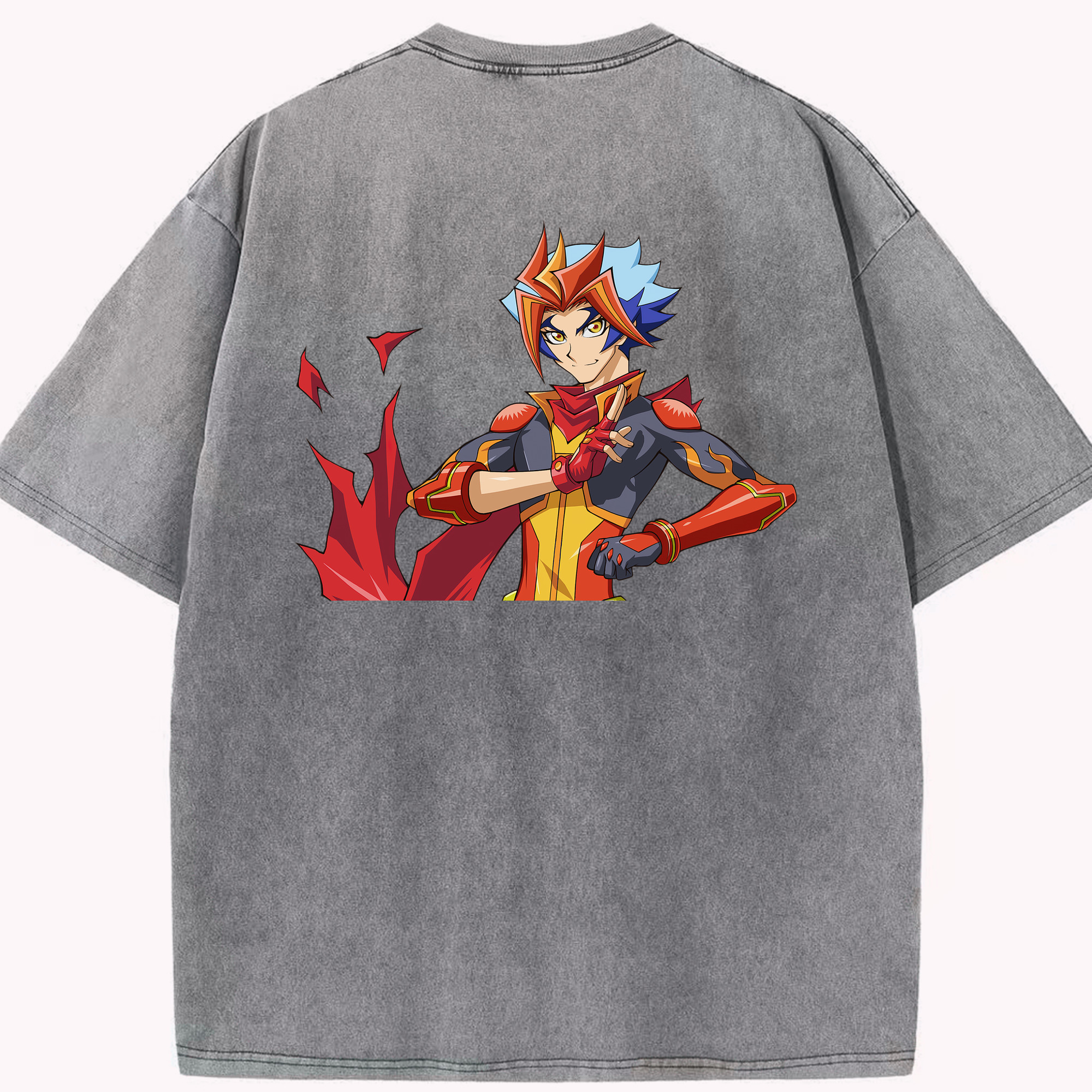 （画像用） 遊☆戯☆王 Yu-Gi-Oh! 綿100% ヴィンテージ風 半袖Tシャツ（背面プリント）