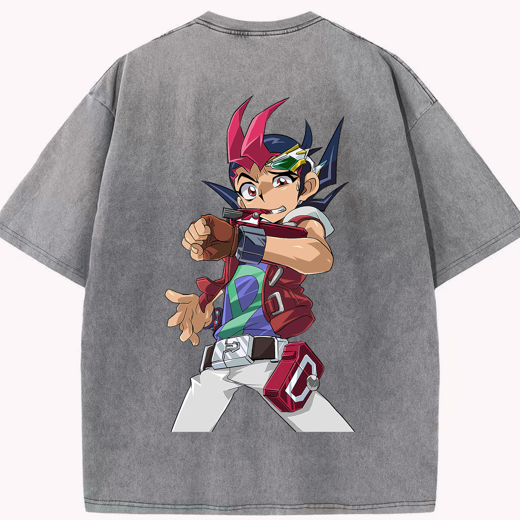 （画像用） 遊☆戯☆王 Yu-Gi-Oh! 綿100% ヴィンテージ風 半袖Tシャツ（背面プリント）