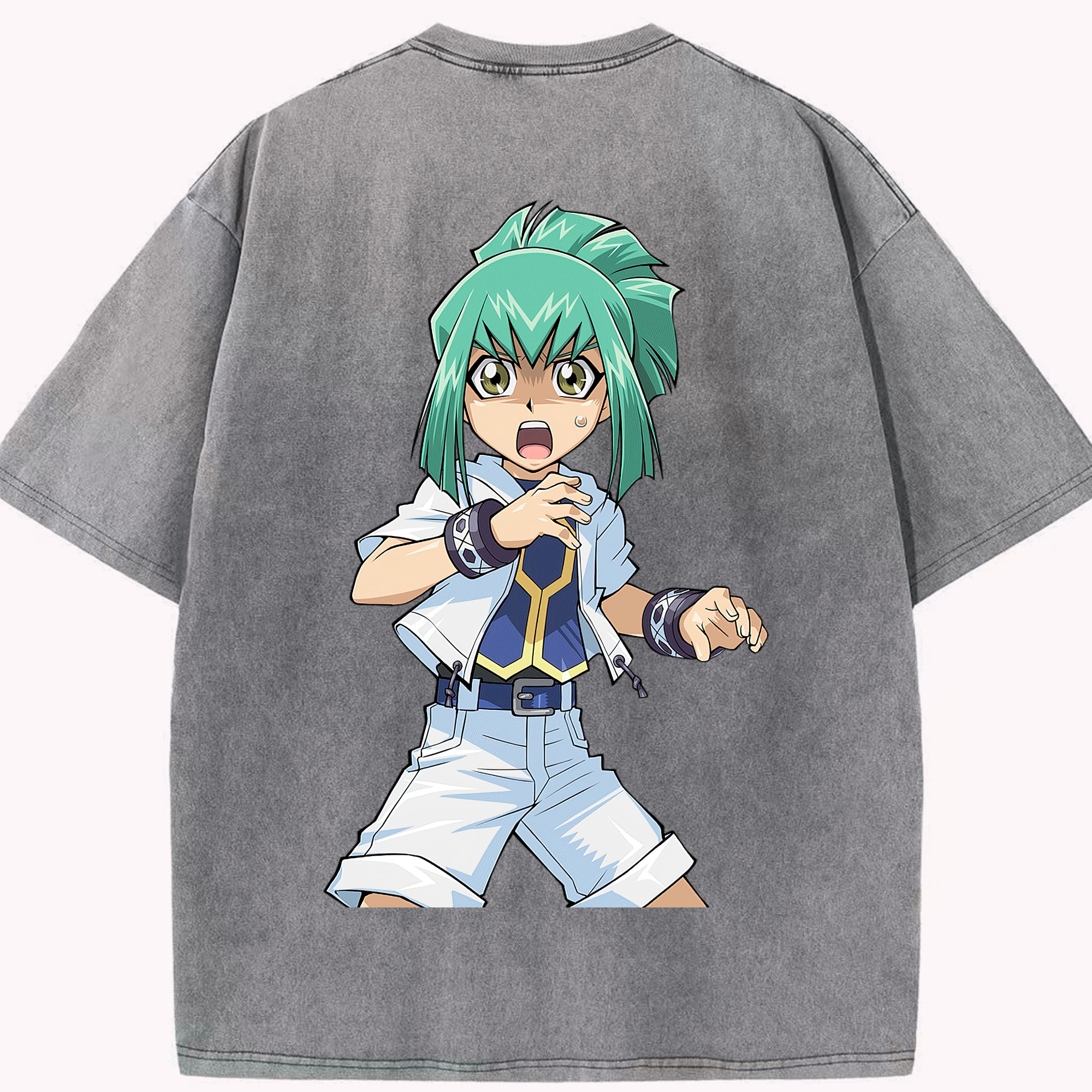 （画像用） 遊☆戯☆王 Yu-Gi-Oh! 綿100% ヴィンテージ風 半袖Tシャツ（背面プリント）