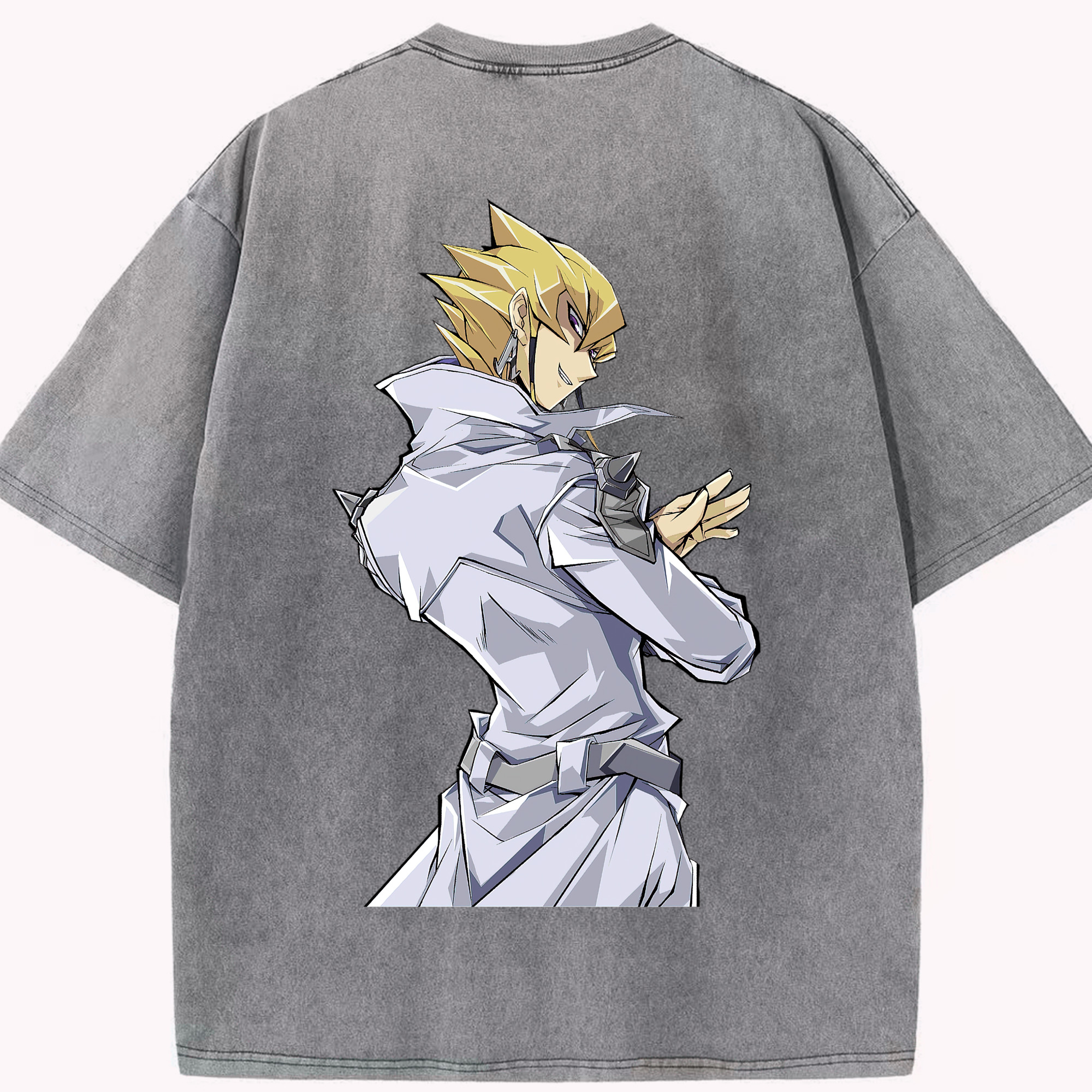 （画像用） 遊☆戯☆王 Yu-Gi-Oh! 綿100% ヴィンテージ風 半袖Tシャツ（背面プリント）