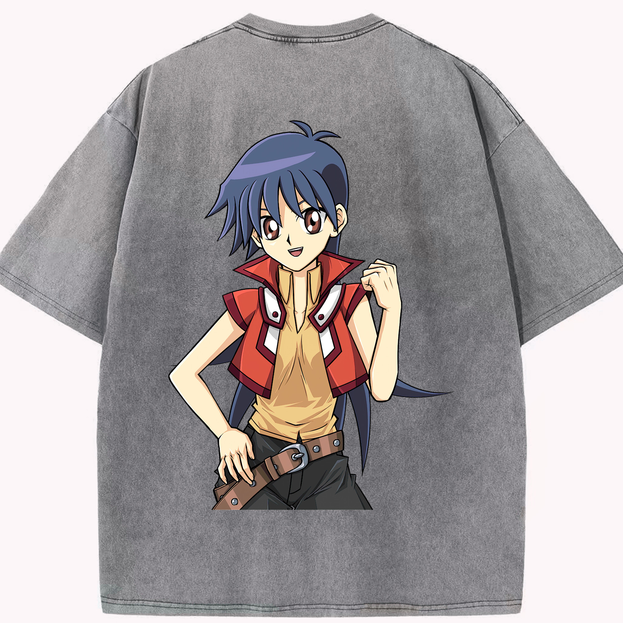 （画像用） 遊☆戯☆王 Yu-Gi-Oh! 綿100% ヴィンテージ風 半袖Tシャツ（背面プリント）
