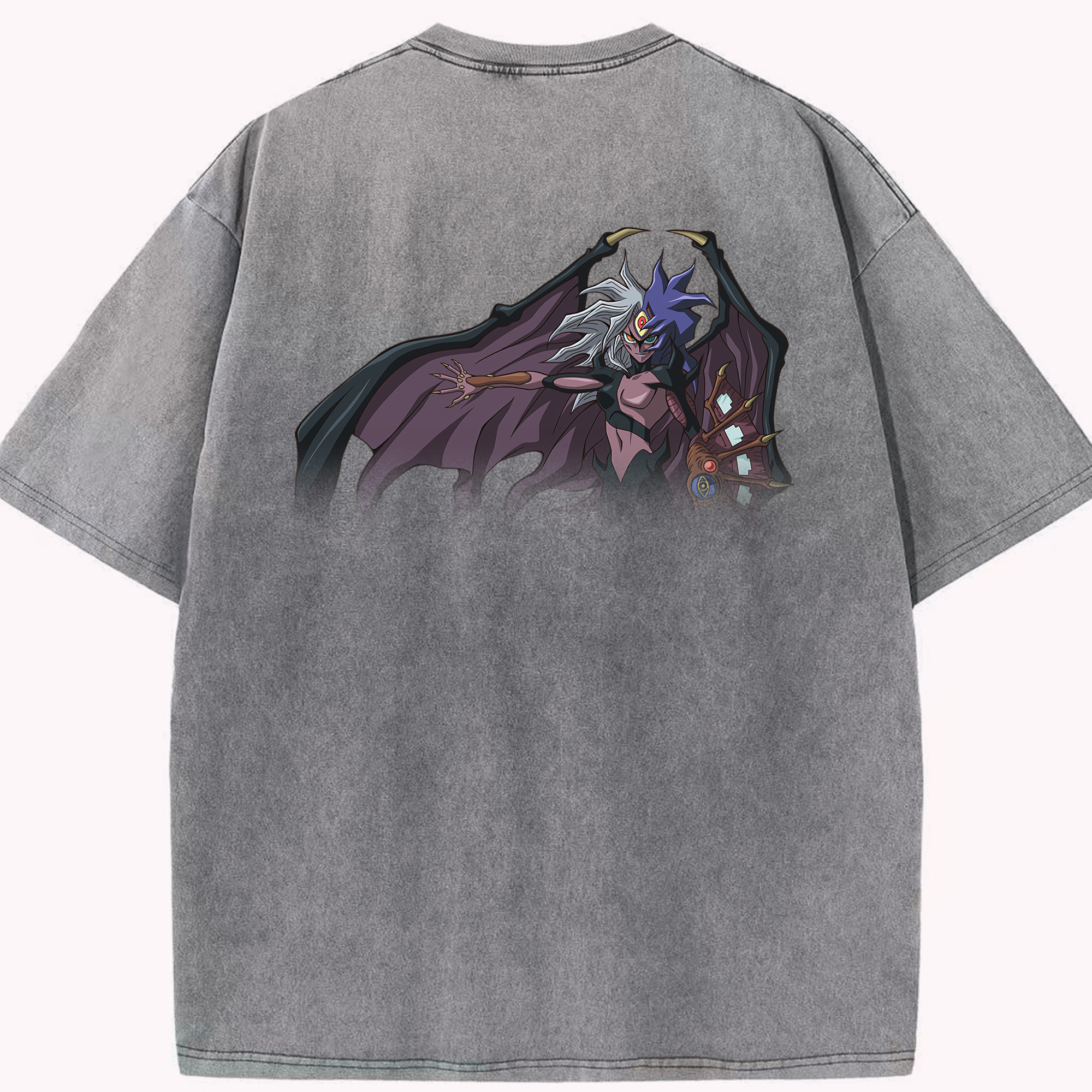 （画像用） 遊☆戯☆王 Yu-Gi-Oh! 綿100% ヴィンテージ風 半袖Tシャツ（背面プリント）