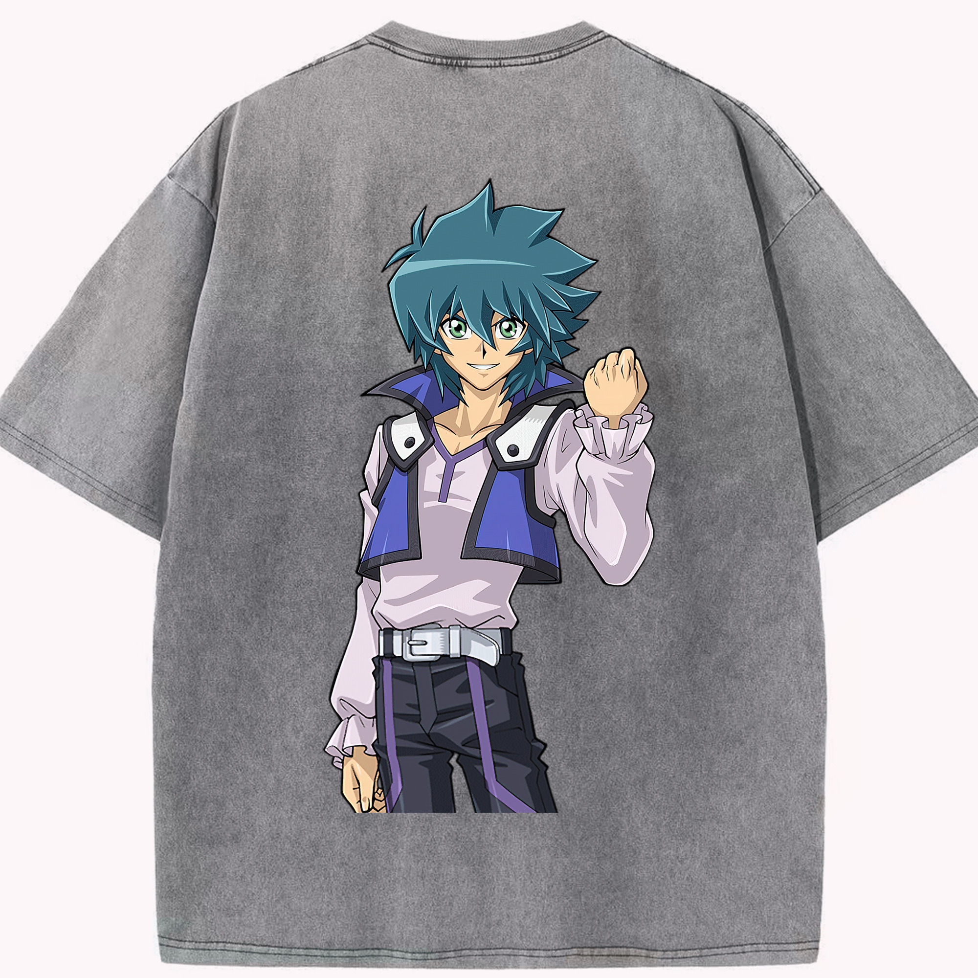 （画像用） 遊☆戯☆王 Yu-Gi-Oh! 綿100% ヴィンテージ風 半袖Tシャツ（背面プリント）