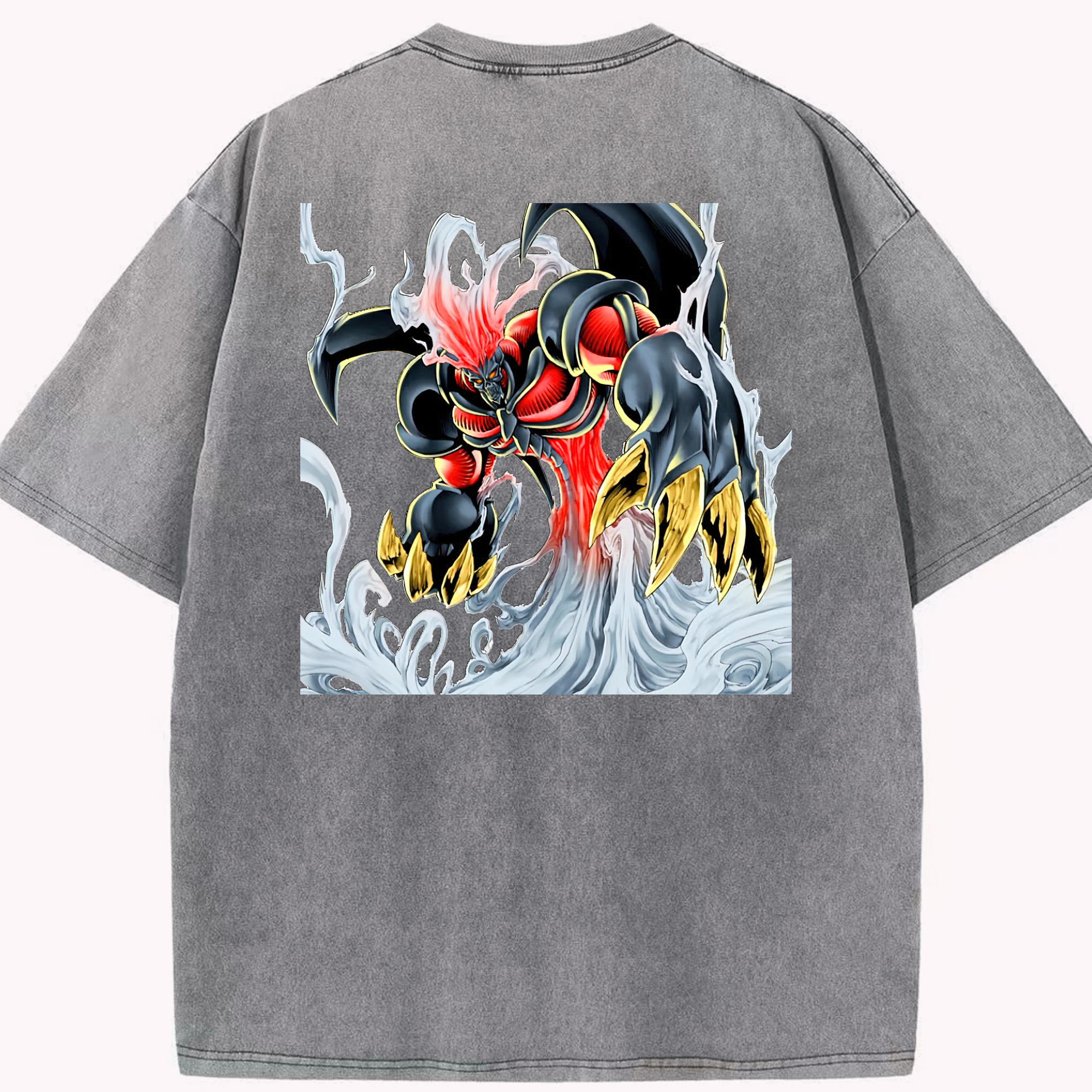 （画像用） 遊☆戯☆王 Yu-Gi-Oh! 綿100% ヴィンテージ風 半袖Tシャツ（背面プリント）