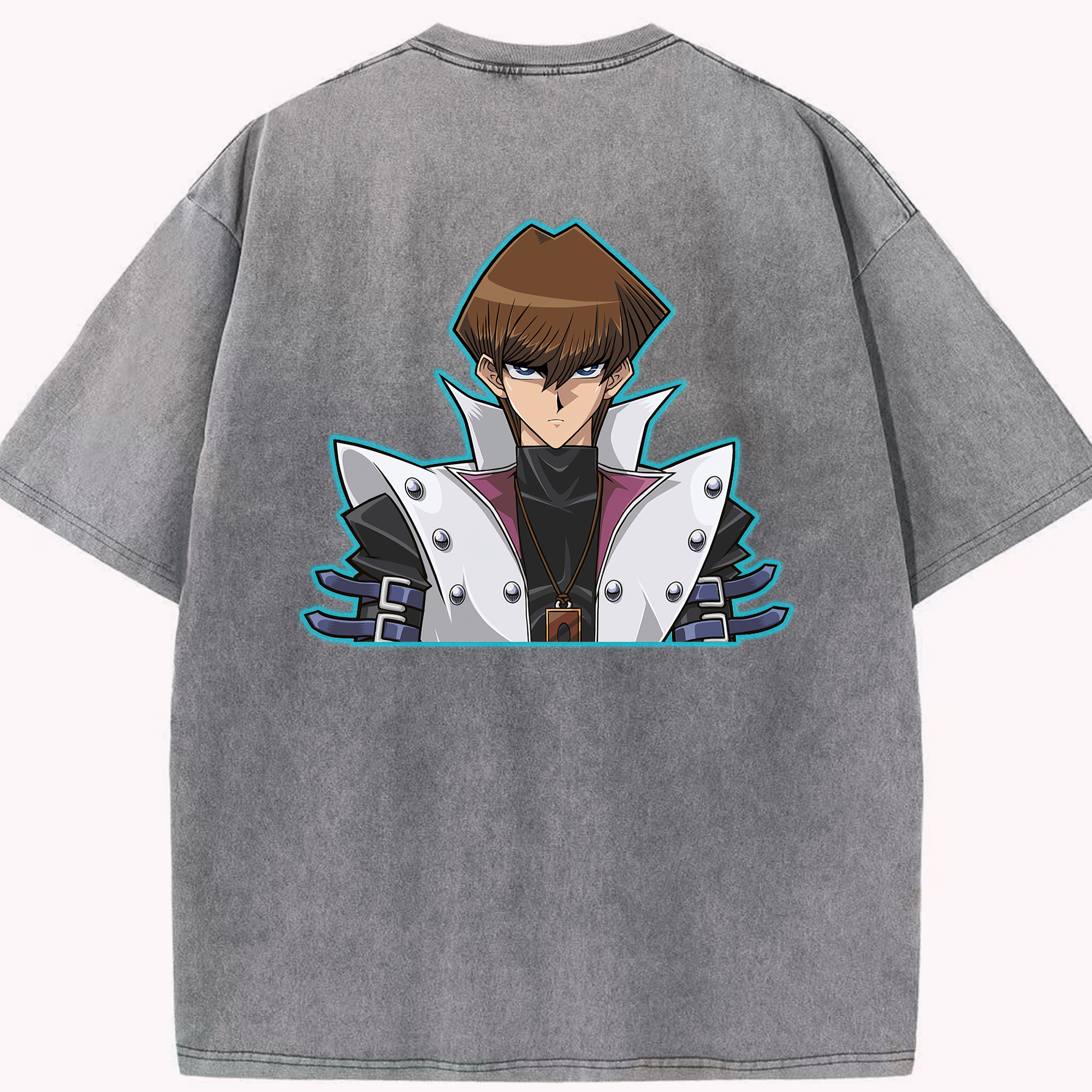 （画像用） 遊☆戯☆王 Yu-Gi-Oh! 綿100% ヴィンテージ風 半袖Tシャツ（背面プリント）