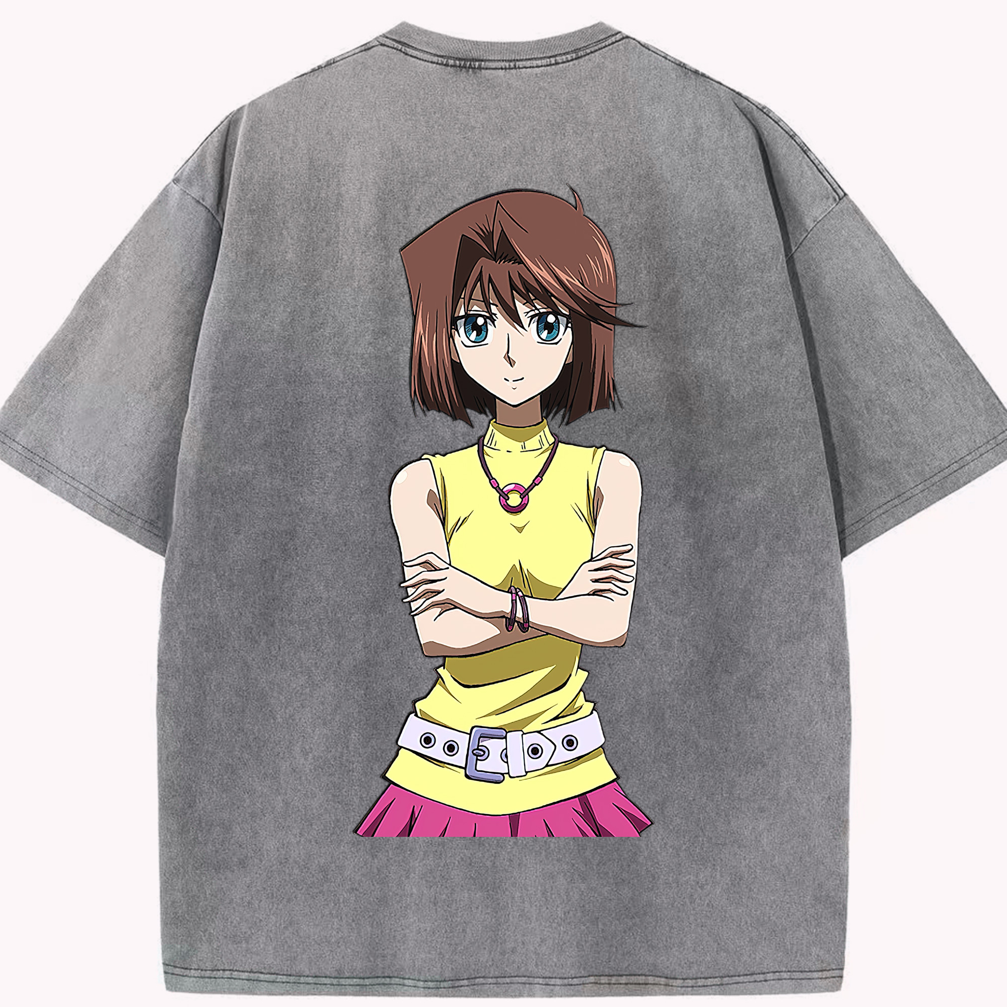 （画像用） 遊☆戯☆王 Yu-Gi-Oh! 綿100% ヴィンテージ風 半袖Tシャツ（背面プリント）