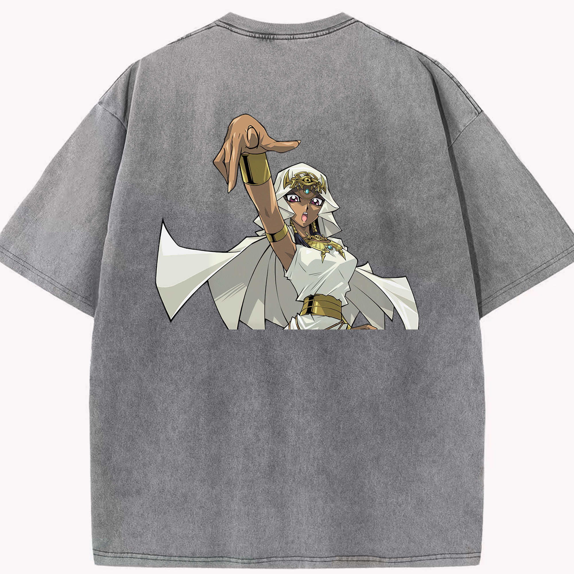（画像用） 遊☆戯☆王 Yu-Gi-Oh! 綿100% ヴィンテージ風 半袖Tシャツ（背面プリント）