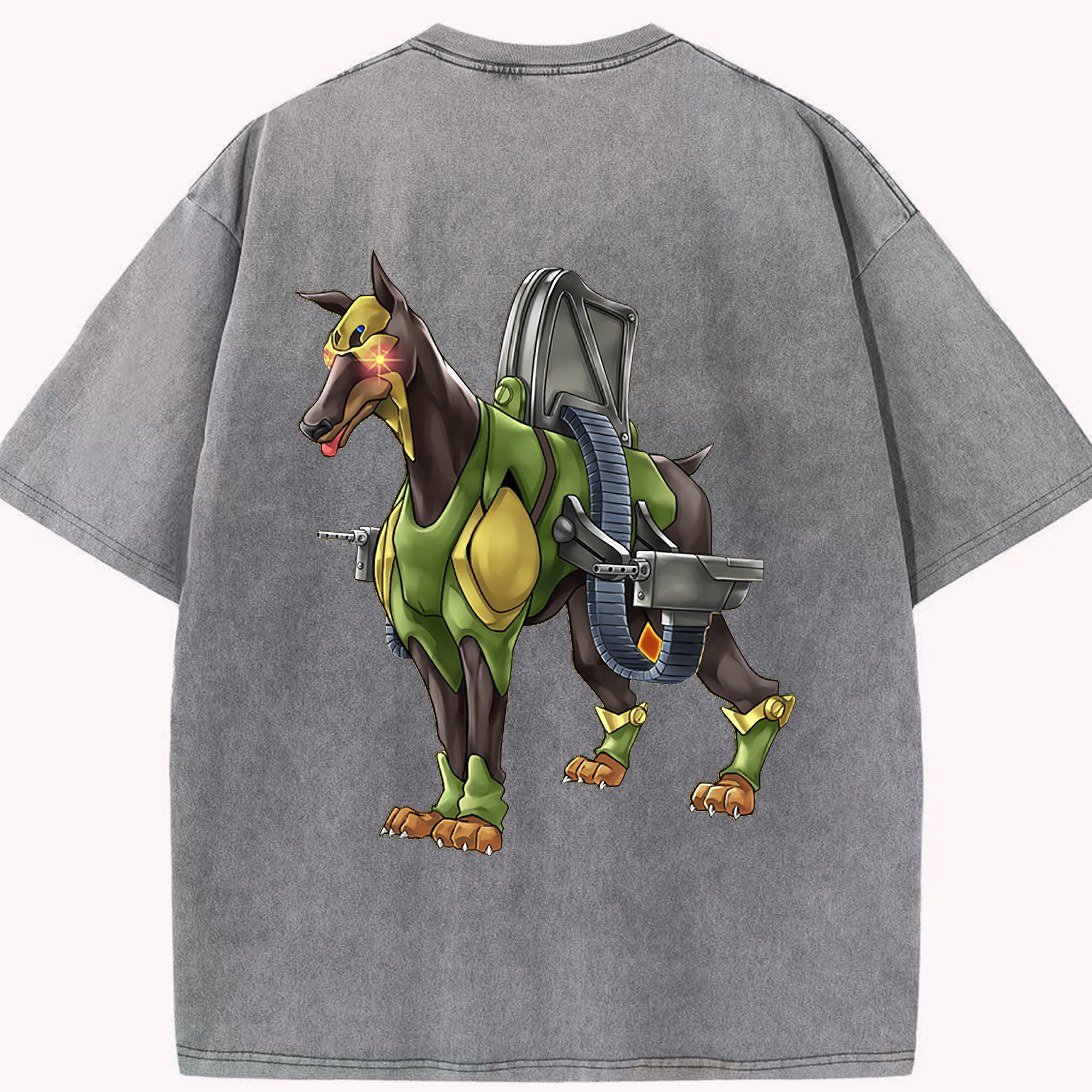（画像用） 遊☆戯☆王 Yu-Gi-Oh! 綿100% ヴィンテージ風 半袖Tシャツ（背面プリント）