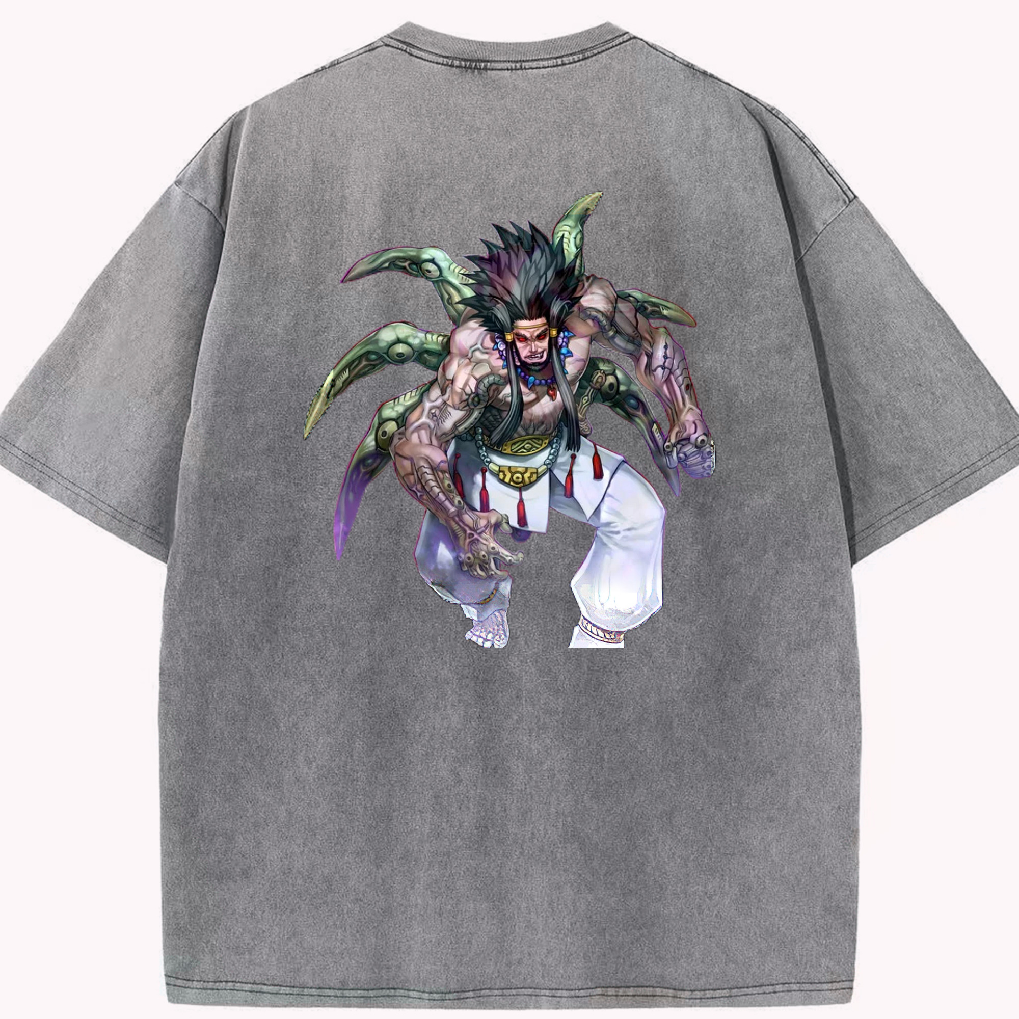 （画像用） 遊☆戯☆王 Yu-Gi-Oh! 綿100% ヴィンテージ風 半袖Tシャツ（背面プリント）