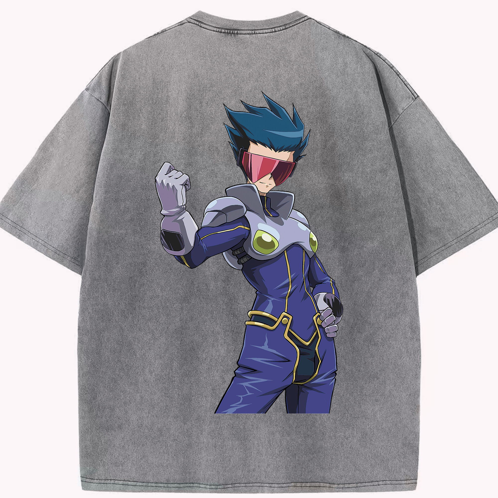 （画像用） 遊☆戯☆王 Yu-Gi-Oh! 綿100% ヴィンテージ風 半袖Tシャツ（背面プリント）