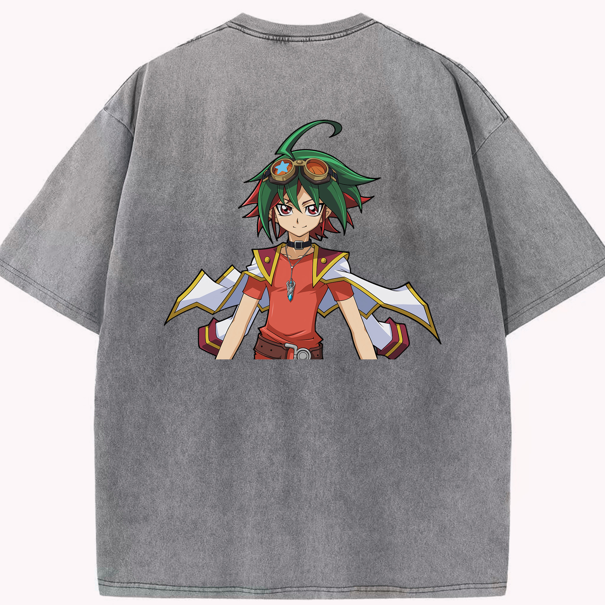 （画像用） 遊☆戯☆王 Yu-Gi-Oh! 綿100% ヴィンテージ風 半袖Tシャツ（背面プリント）