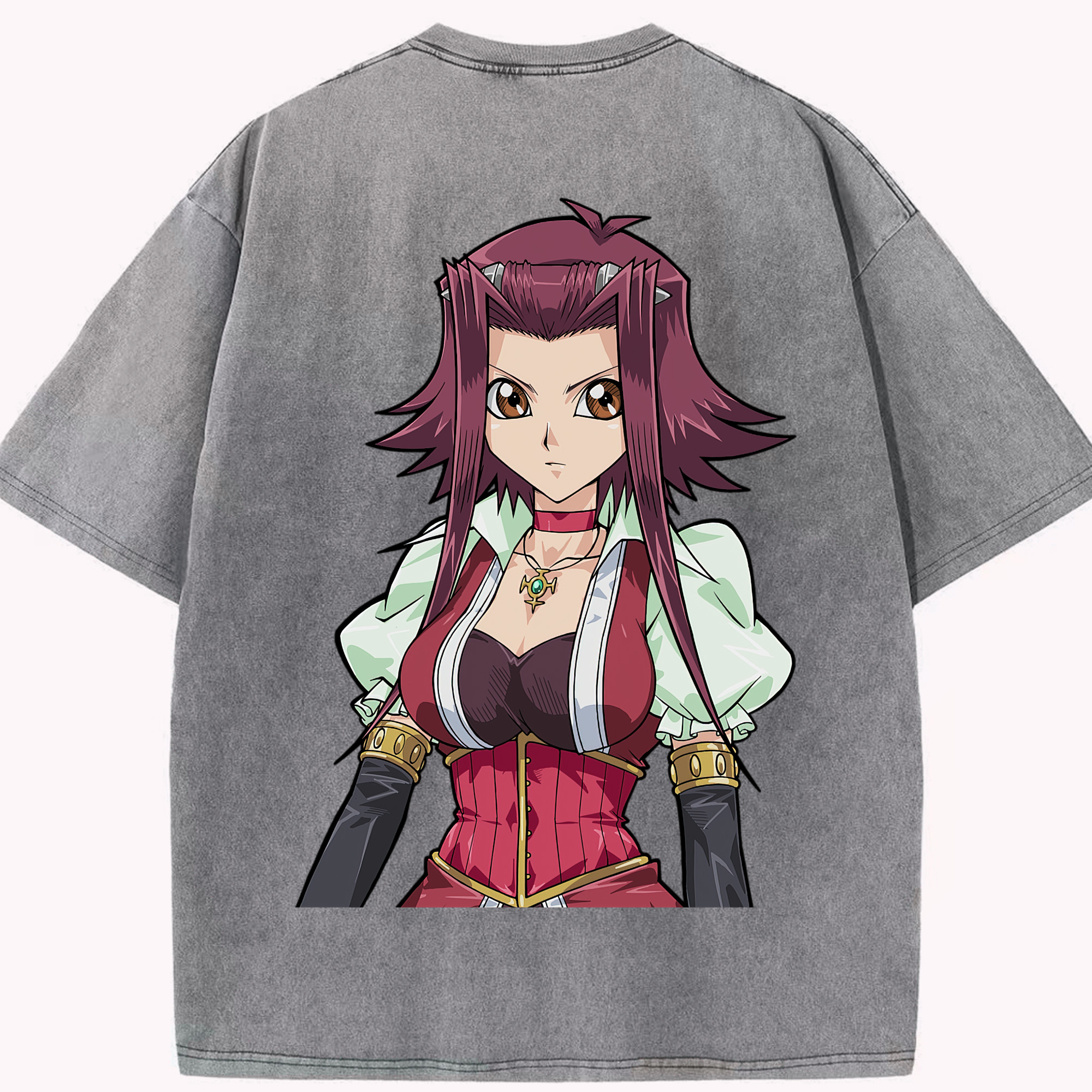 （画像用） 遊☆戯☆王 Yu-Gi-Oh! 綿100% ヴィンテージ風 半袖Tシャツ（背面プリント）