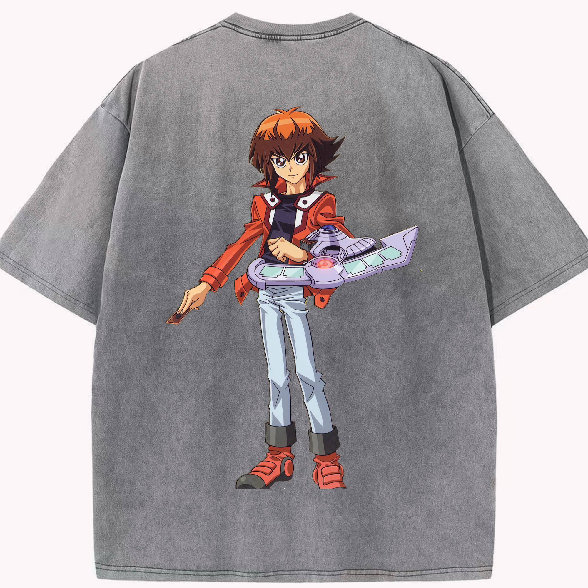 （画像用） 遊☆戯☆王 Yu-Gi-Oh! 綿100% ヴィンテージ風 半袖Tシャツ（背面プリント）