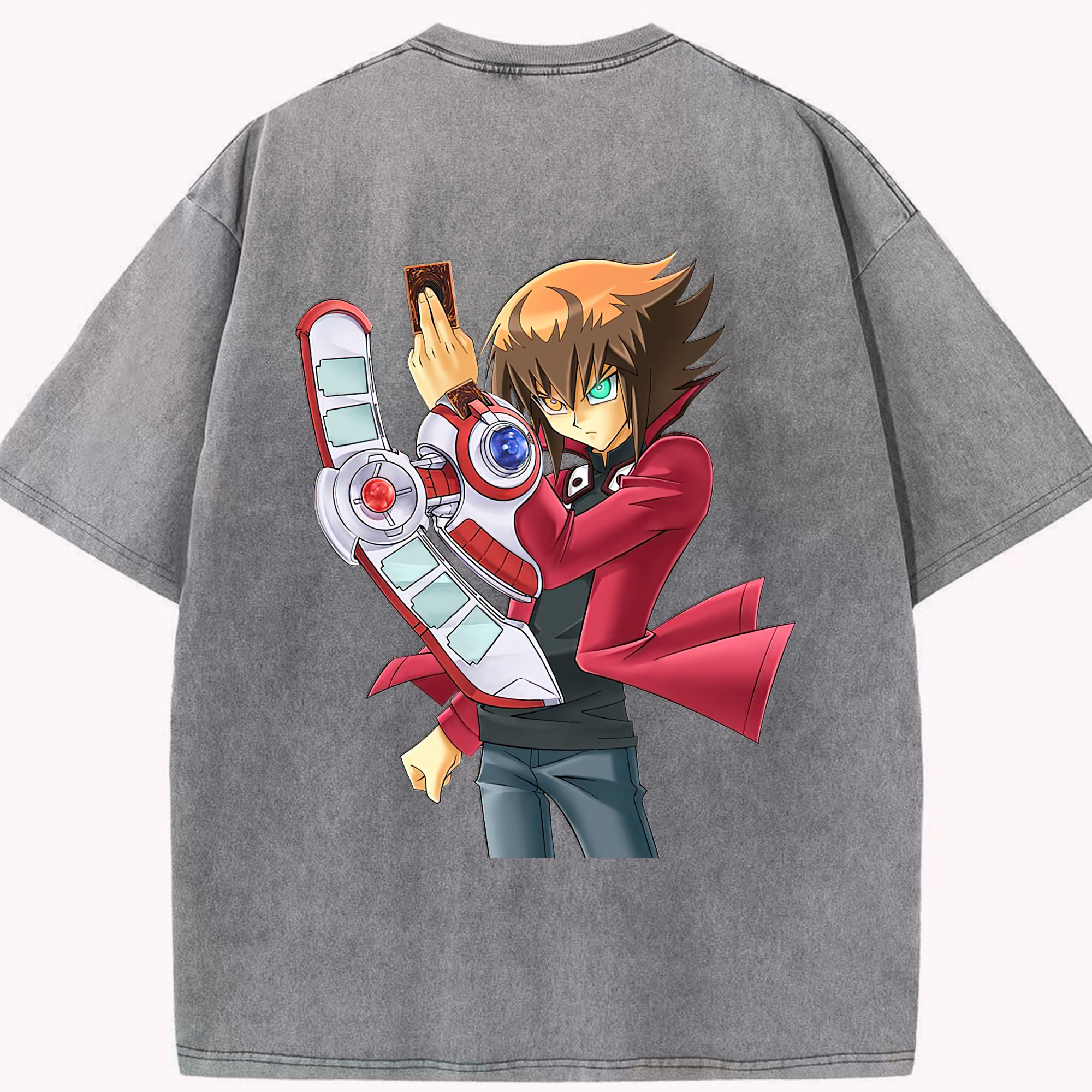 （画像用） 遊☆戯☆王 Yu-Gi-Oh! 綿100% ヴィンテージ風 半袖Tシャツ（背面プリント）