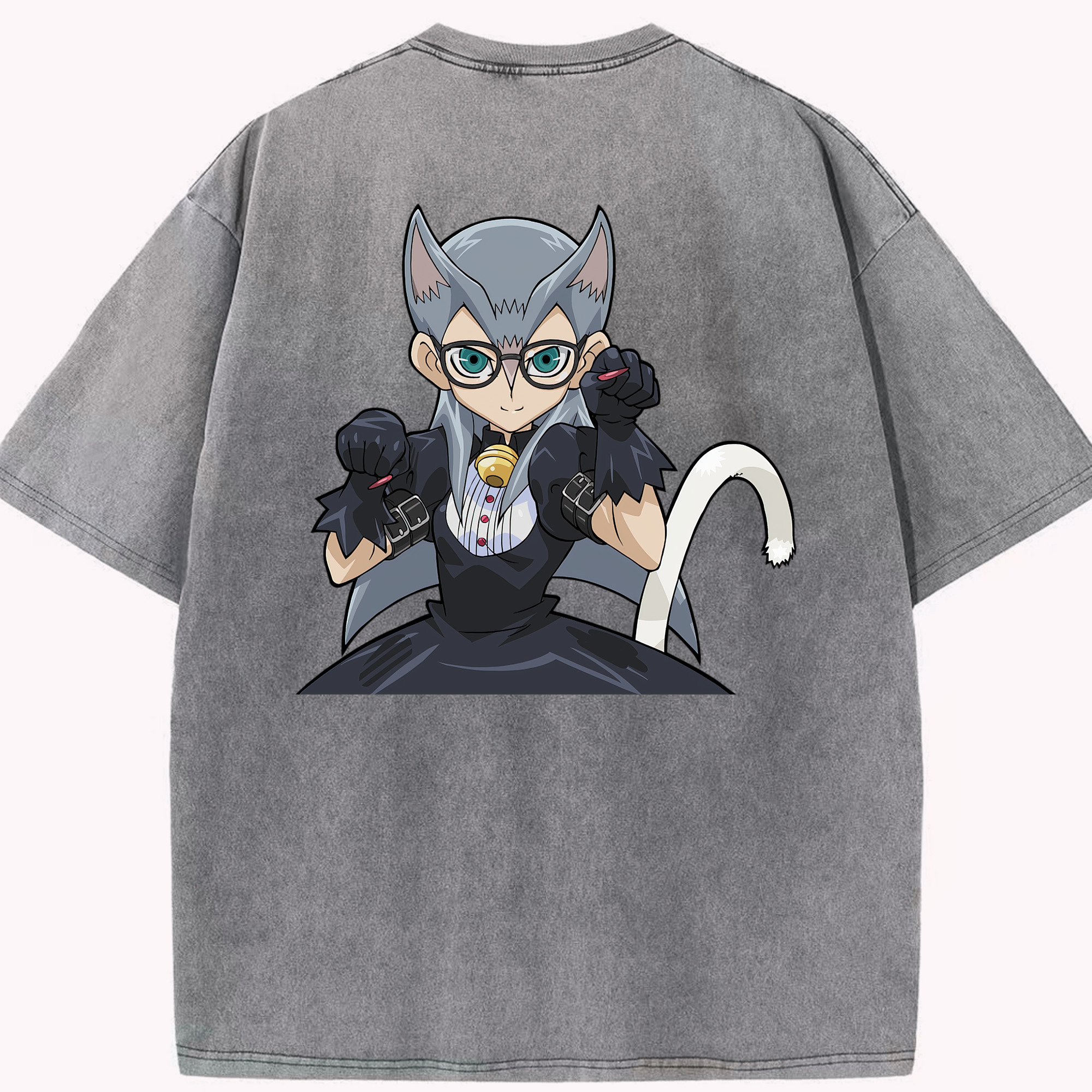 （画像用） 遊☆戯☆王 Yu-Gi-Oh! 綿100% ヴィンテージ風 半袖Tシャツ（背面プリント）