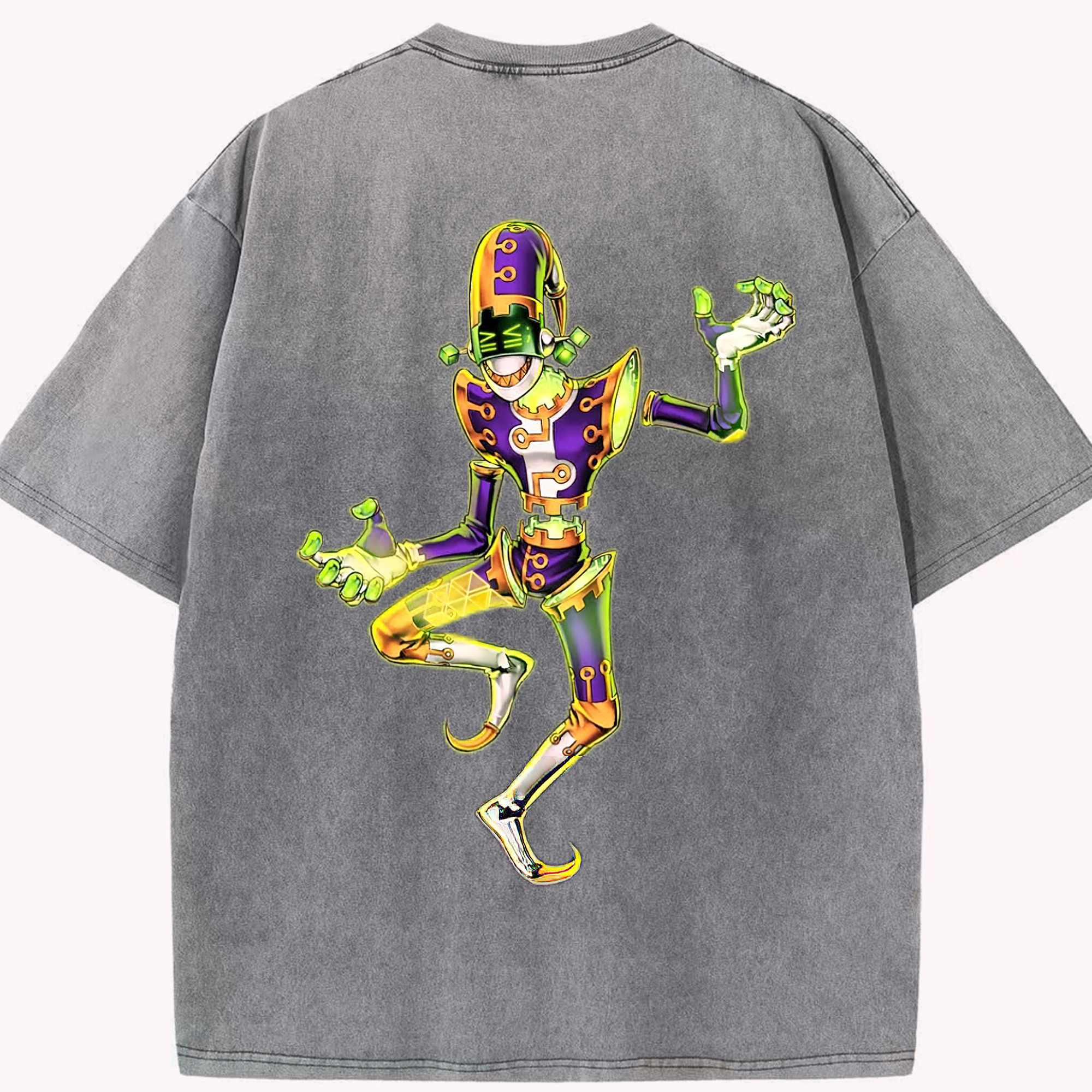 （画像用） 遊☆戯☆王 Yu-Gi-Oh! 綿100% ヴィンテージ風 半袖Tシャツ（背面プリント）