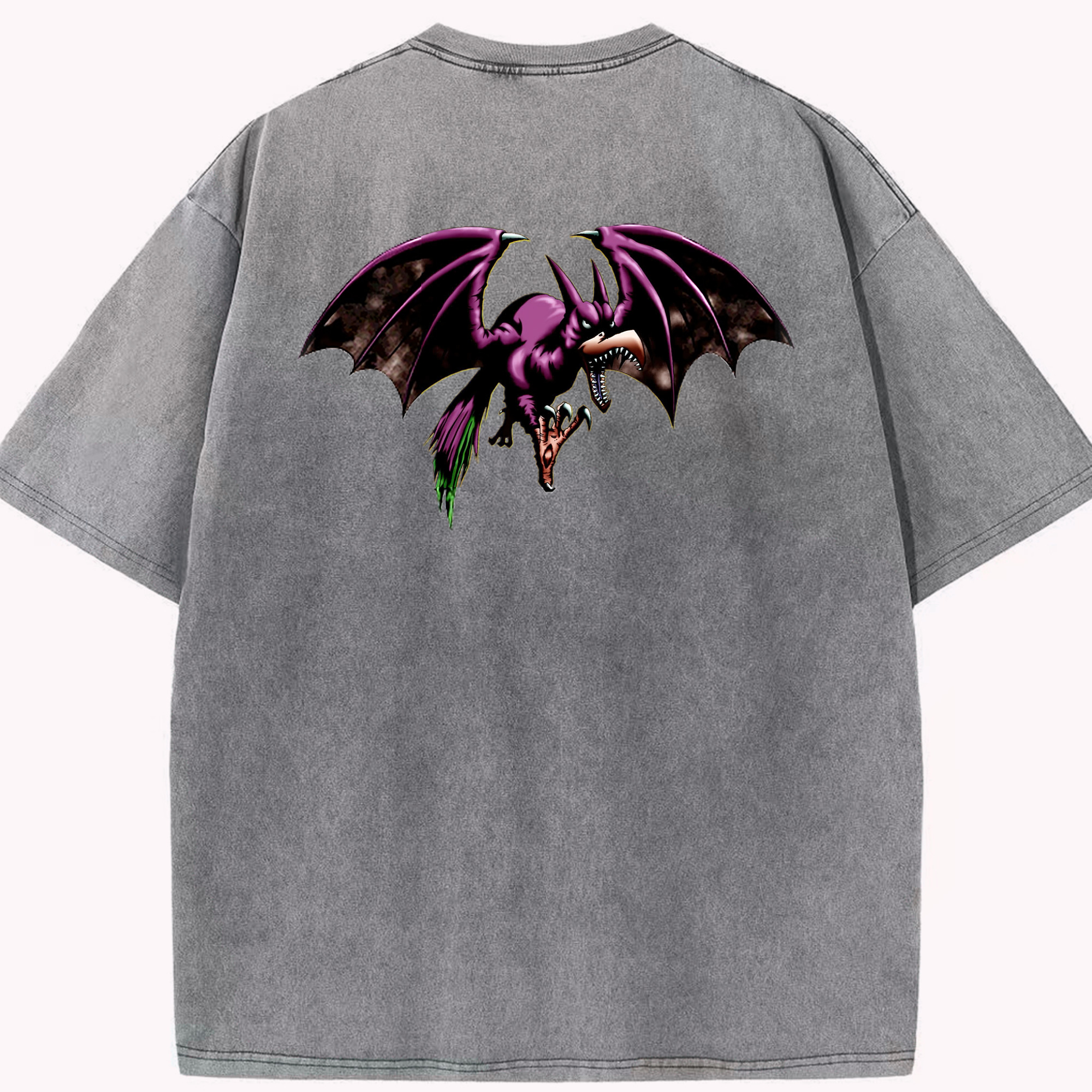 （画像用） 遊☆戯☆王 Yu-Gi-Oh! 綿100% ヴィンテージ風 半袖Tシャツ（背面プリント）