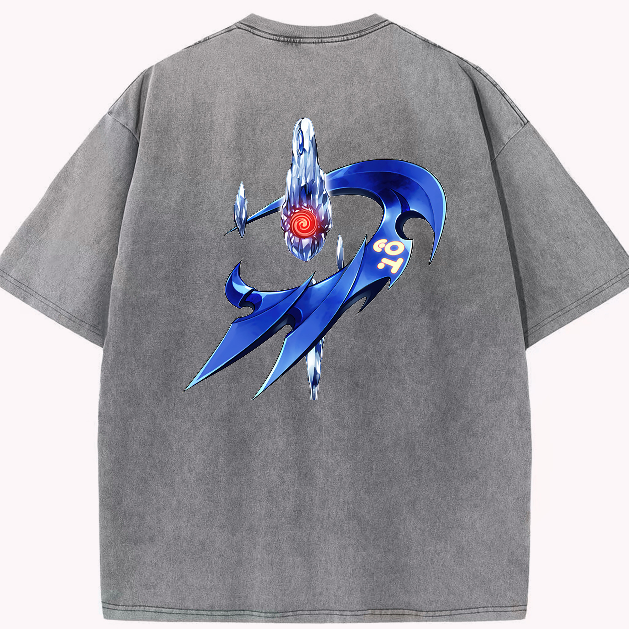 （画像用） 遊☆戯☆王 Yu-Gi-Oh! 綿100% ヴィンテージ風 半袖Tシャツ（背面プリント）