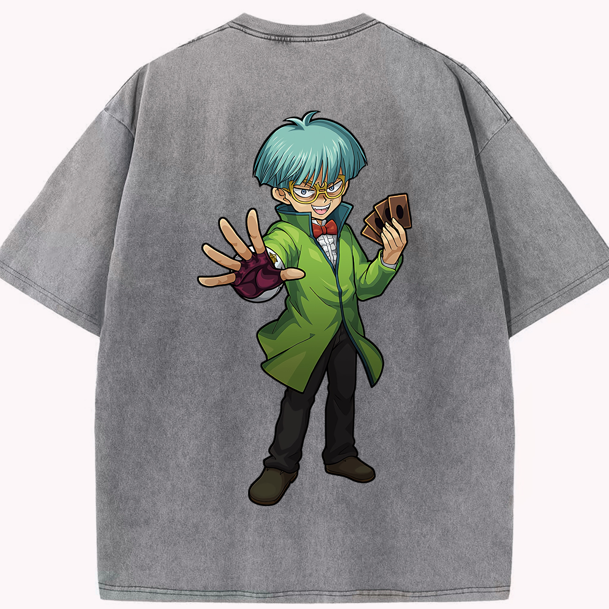 （画像用） 遊☆戯☆王 Yu-Gi-Oh! 綿100% ヴィンテージ風 半袖Tシャツ（背面プリント）