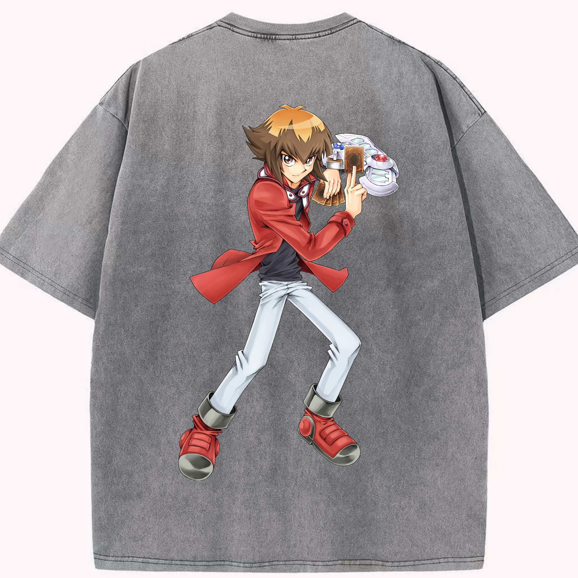 （画像用） 遊☆戯☆王 Yu-Gi-Oh! 綿100% ヴィンテージ風 半袖Tシャツ（背面プリント）