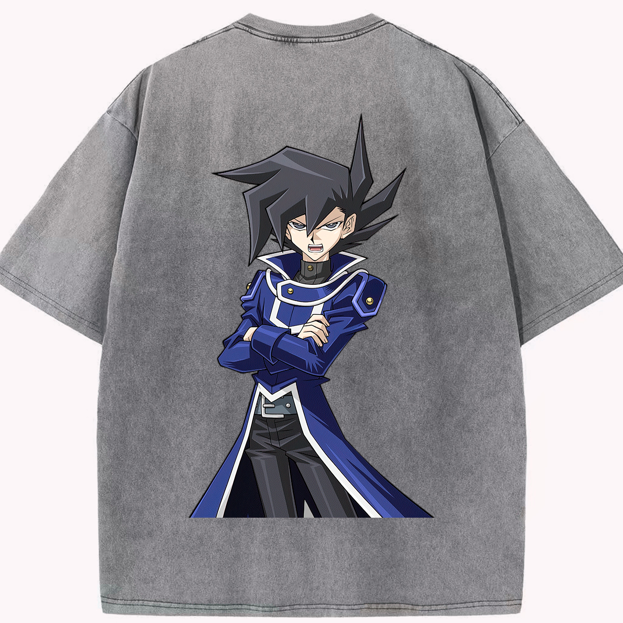 （画像用） 遊☆戯☆王 Yu-Gi-Oh! 綿100% ヴィンテージ風 半袖Tシャツ（背面プリント）