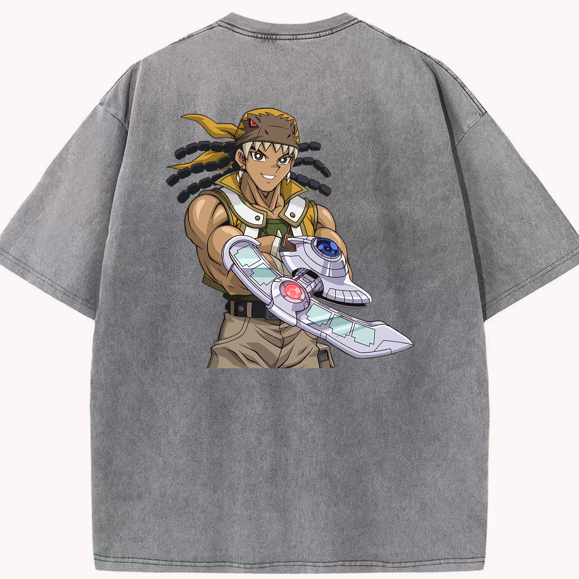 （画像用） 遊☆戯☆王 Yu-Gi-Oh! 綿100% ヴィンテージ風 半袖Tシャツ（背面プリント）