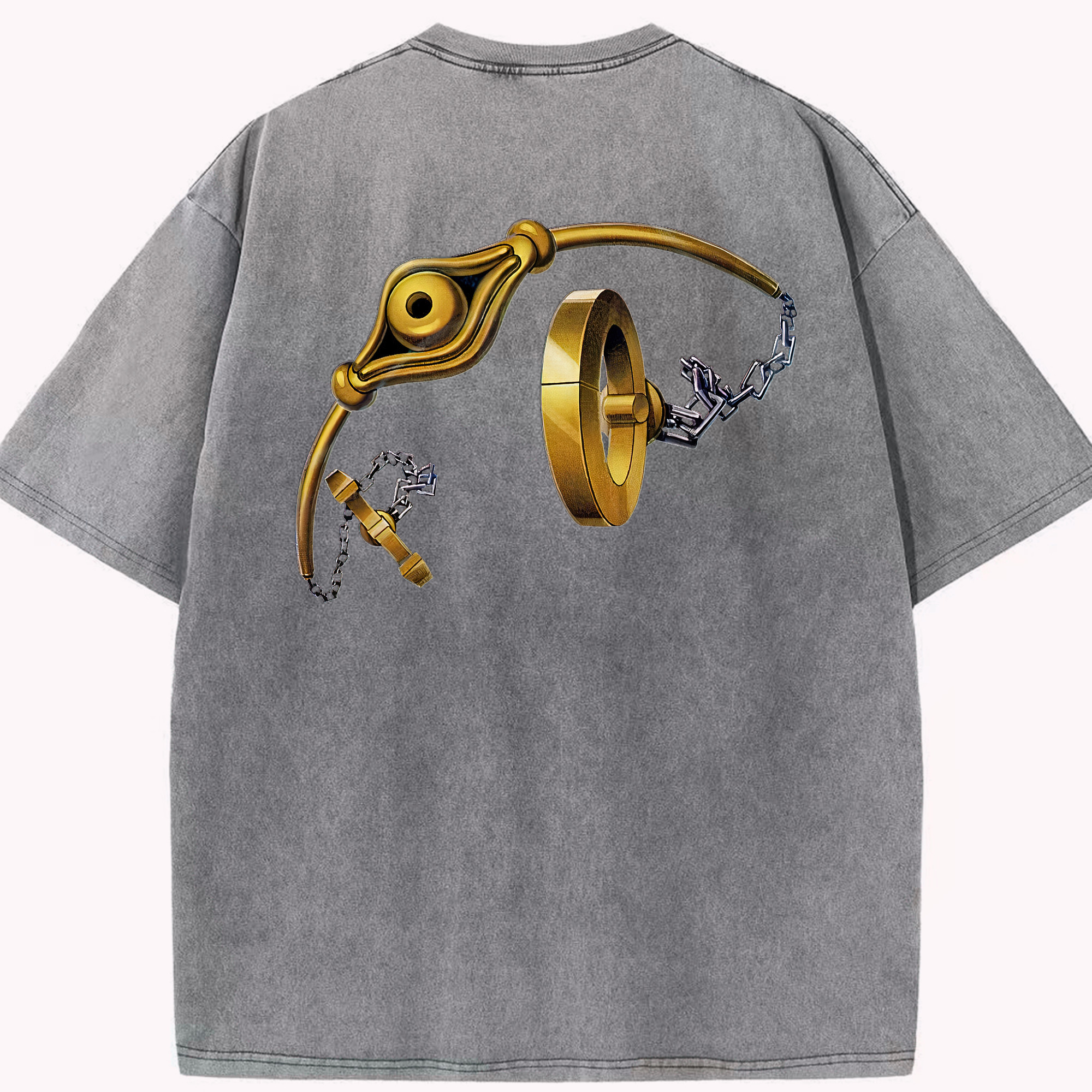 （画像用） 遊☆戯☆王 Yu-Gi-Oh! 綿100% ヴィンテージ風 半袖Tシャツ（背面プリント）