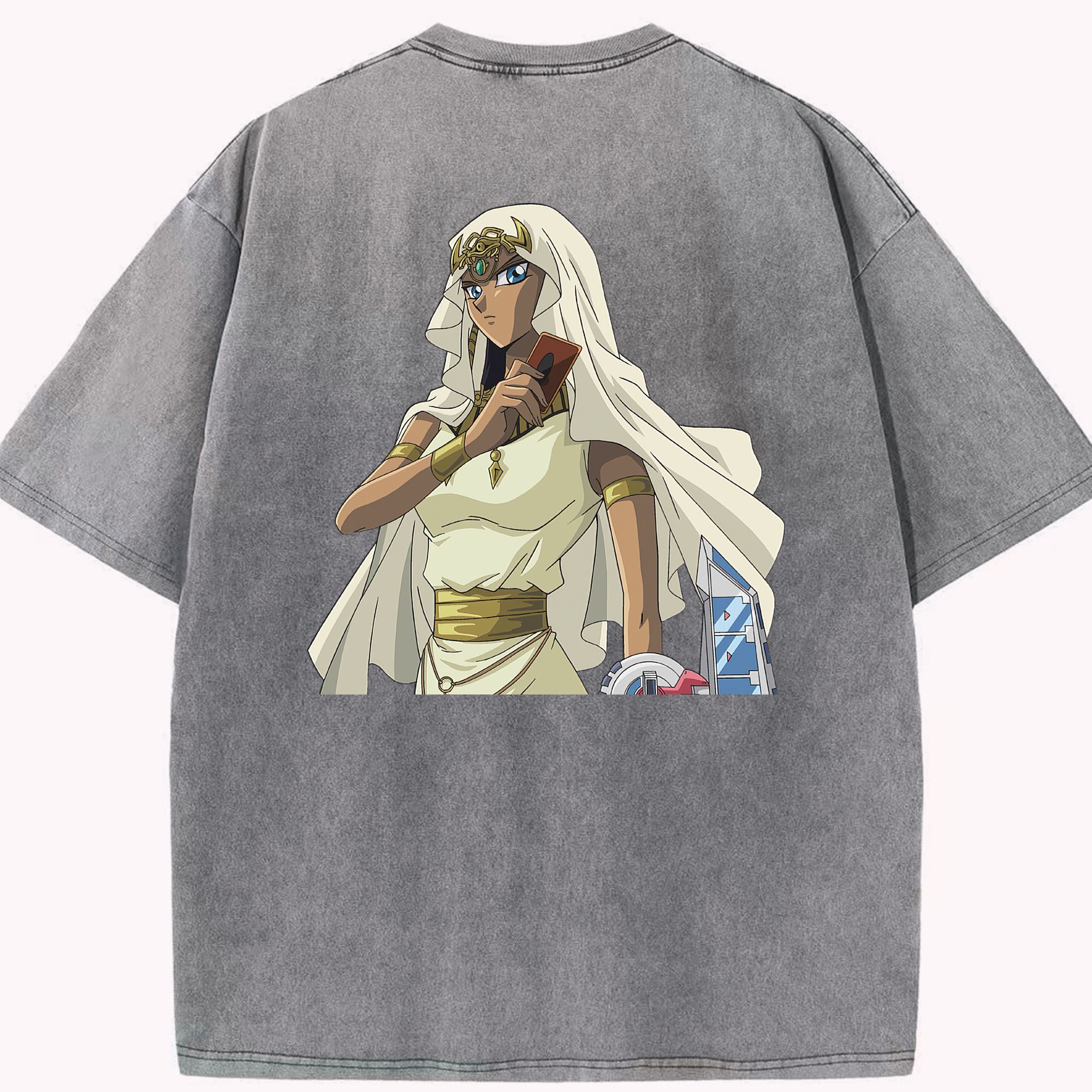 （画像用） 遊☆戯☆王 Yu-Gi-Oh! 綿100% ヴィンテージ風 半袖Tシャツ（背面プリント）