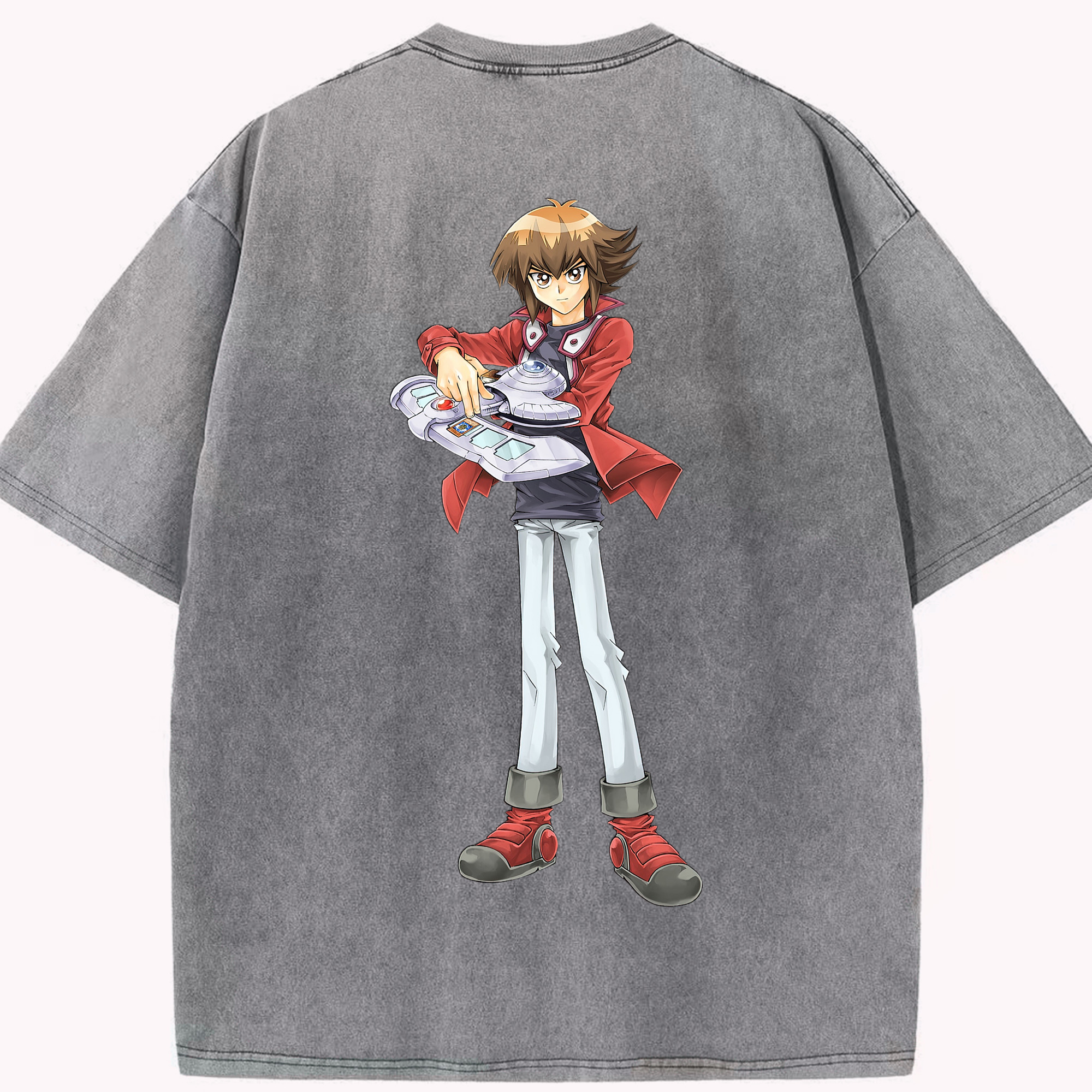 （画像用） 遊☆戯☆王 Yu-Gi-Oh! 綿100% ヴィンテージ風 半袖Tシャツ（背面プリント）