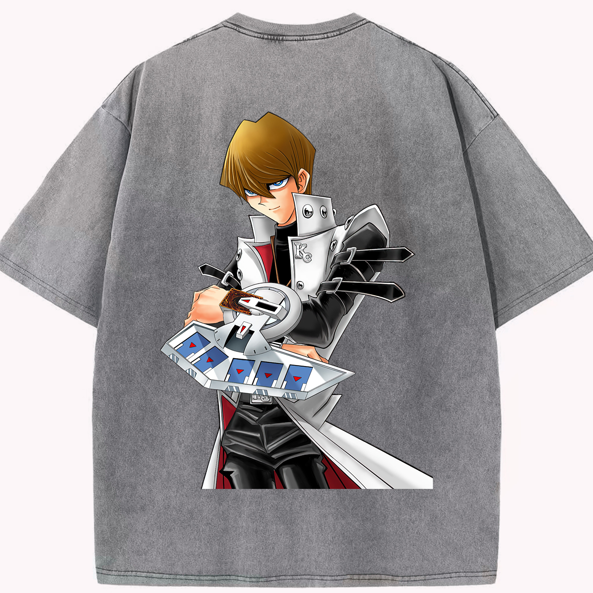 （画像用） 遊☆戯☆王 Yu-Gi-Oh! 綿100% ヴィンテージ風 半袖Tシャツ（背面プリント）