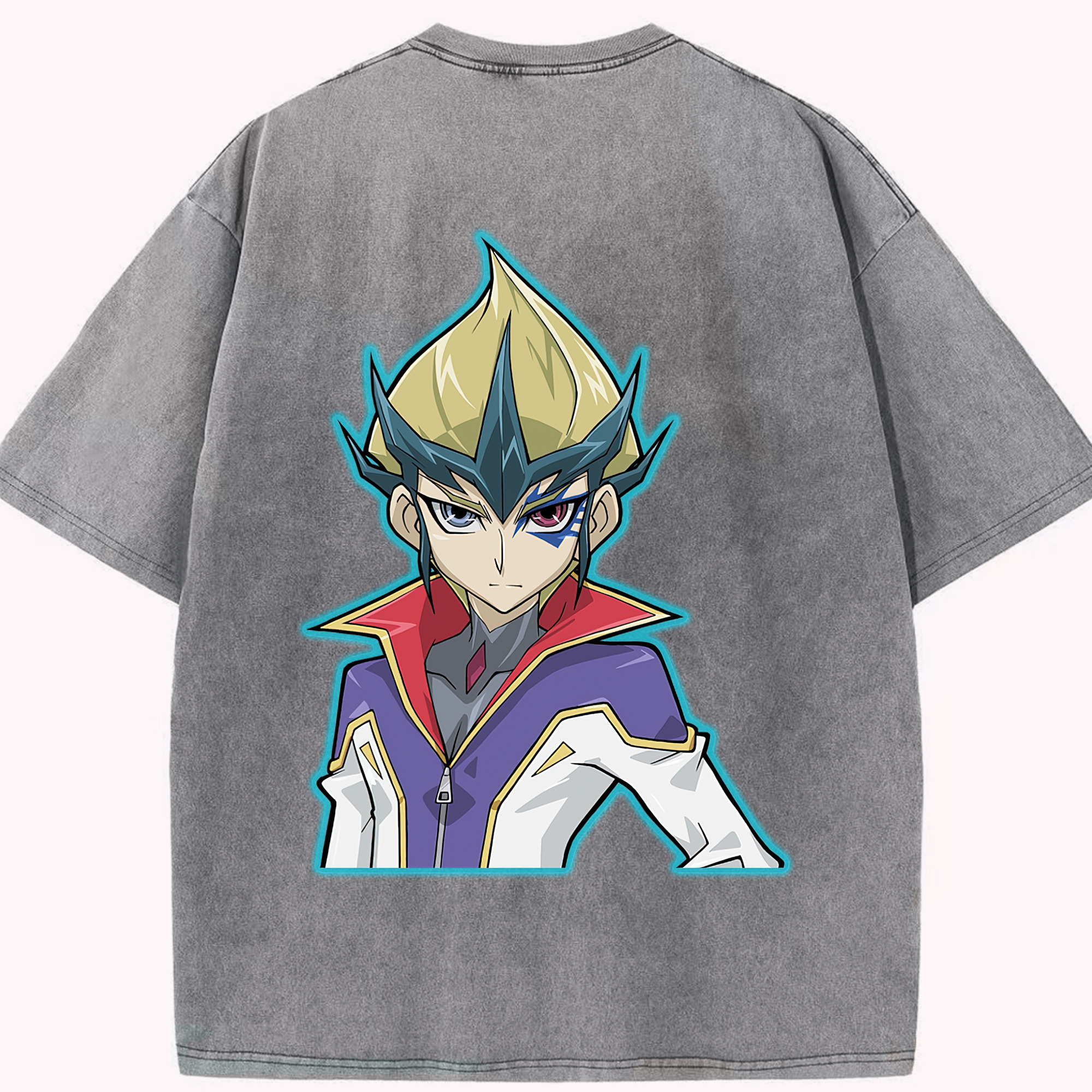 （画像用） 遊☆戯☆王 Yu-Gi-Oh! 綿100% ヴィンテージ風 半袖Tシャツ（背面プリント）