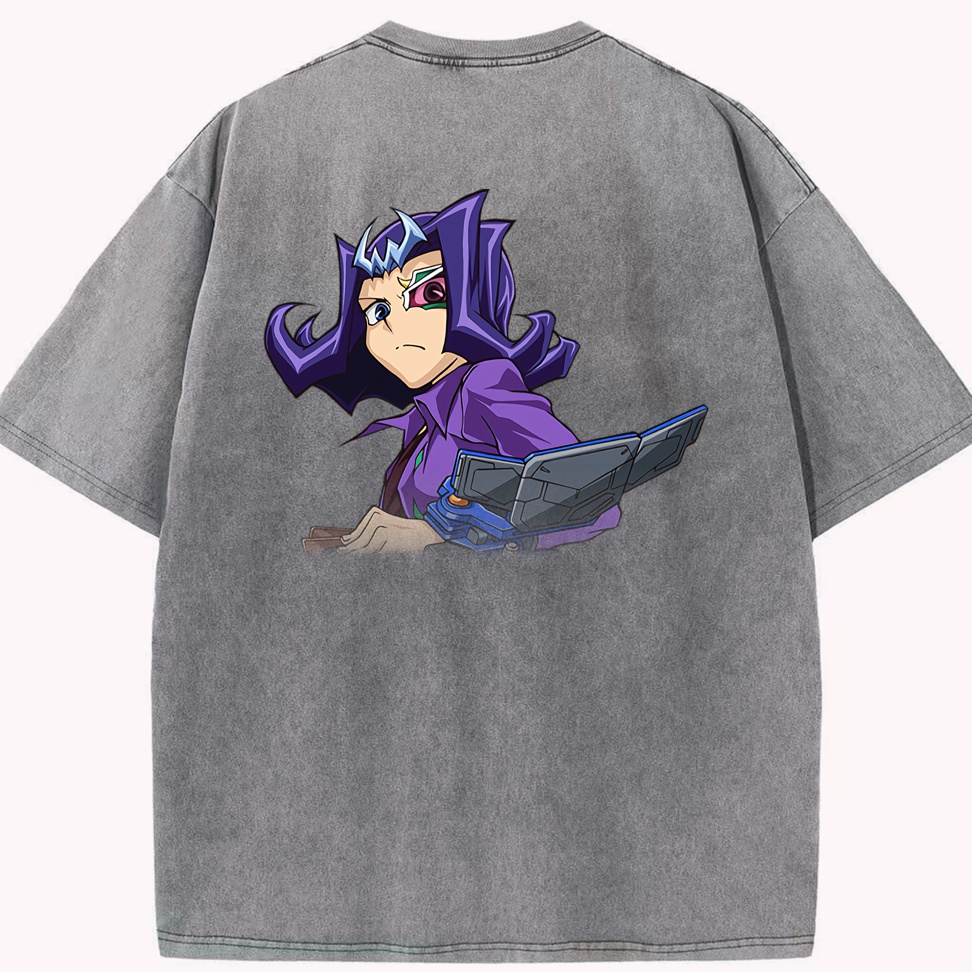 （画像用） 遊☆戯☆王 Yu-Gi-Oh! 綿100% ヴィンテージ風 半袖Tシャツ（背面プリント）