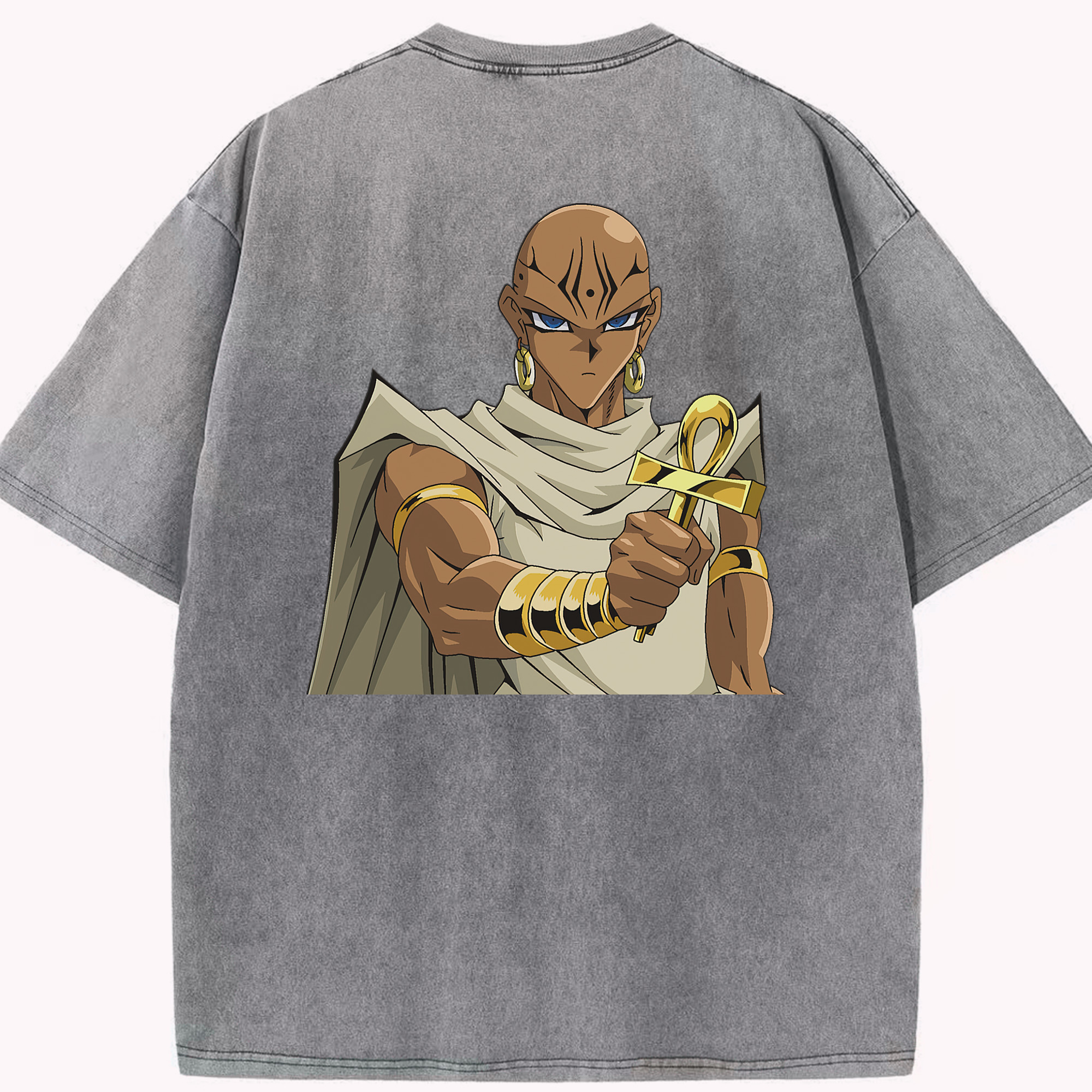 （画像用） 遊☆戯☆王 Yu-Gi-Oh! 綿100% ヴィンテージ風 半袖Tシャツ（背面プリント）