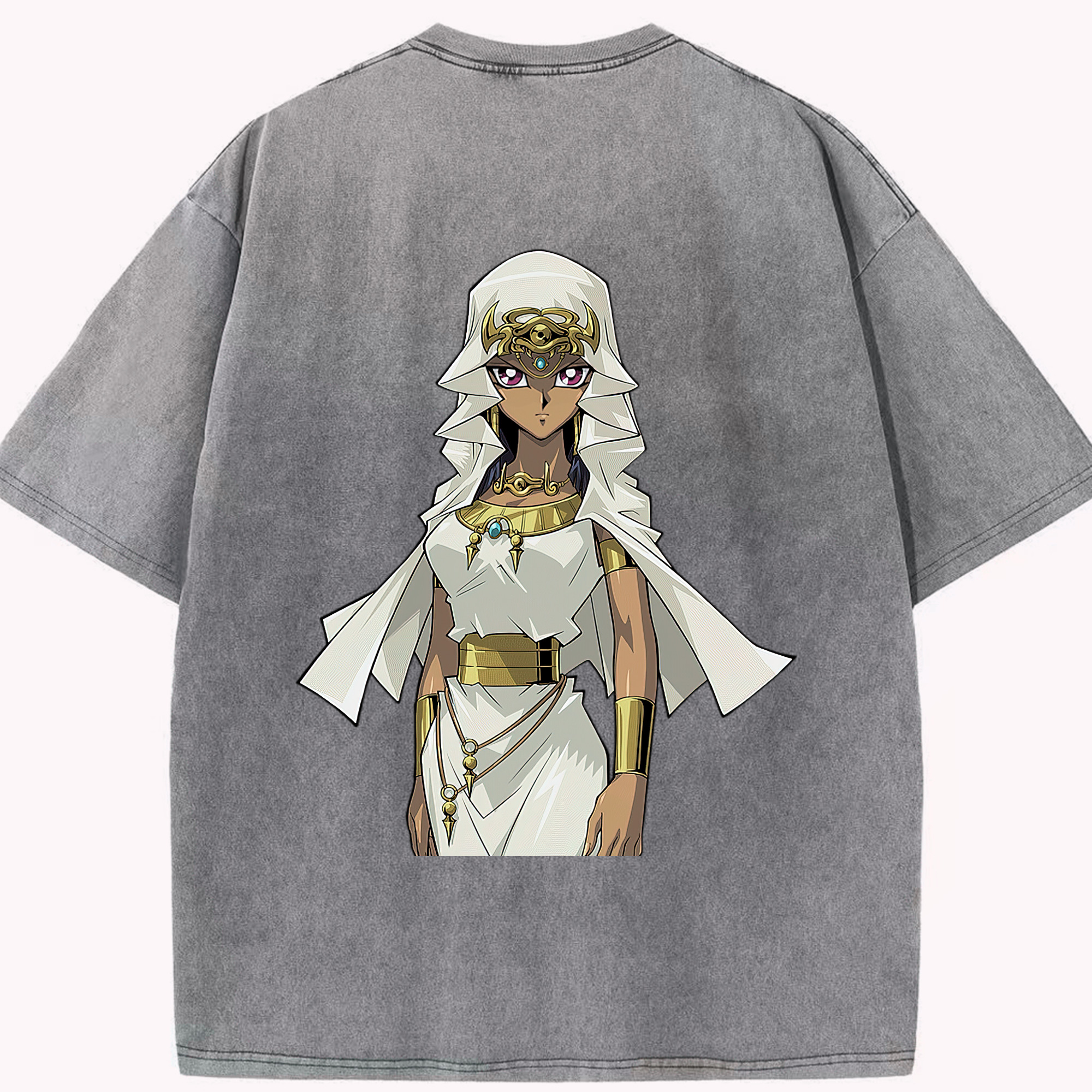 （画像用） 遊☆戯☆王 Yu-Gi-Oh! 綿100% ヴィンテージ風 半袖Tシャツ（背面プリント）