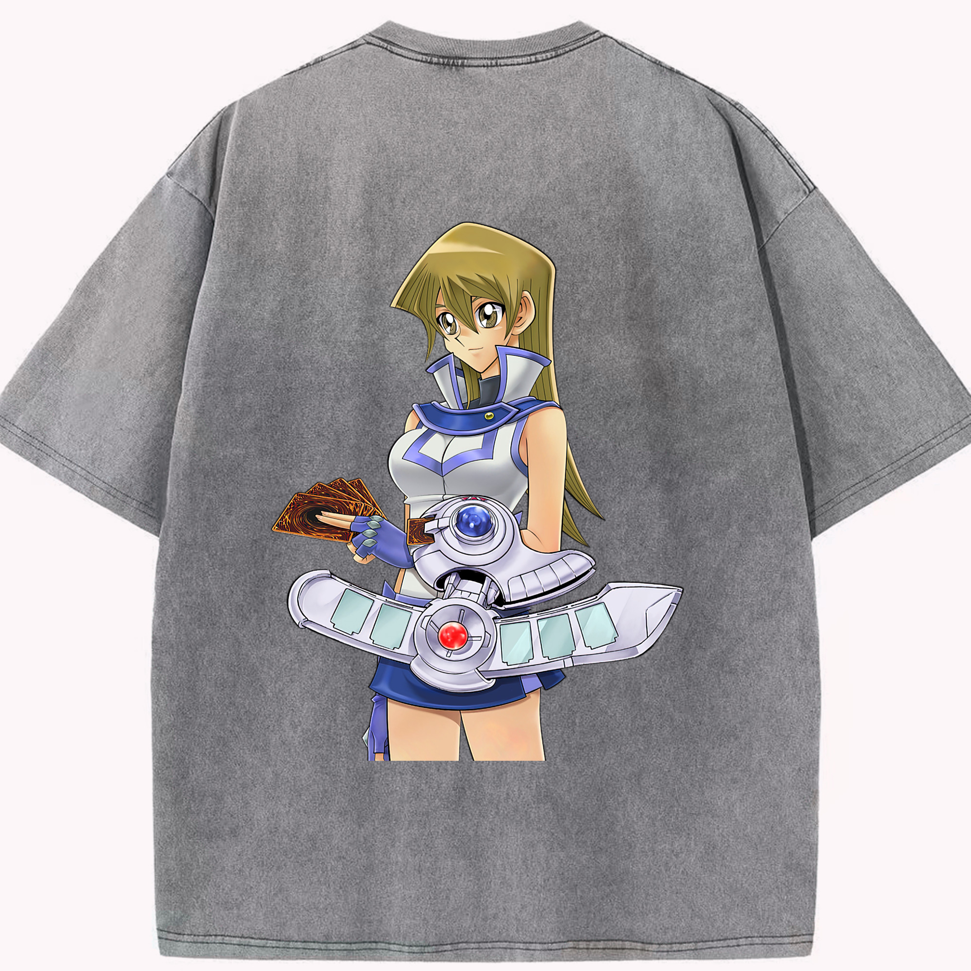 （画像用） 遊☆戯☆王 Yu-Gi-Oh! 綿100% ヴィンテージ風 半袖Tシャツ（背面プリント）