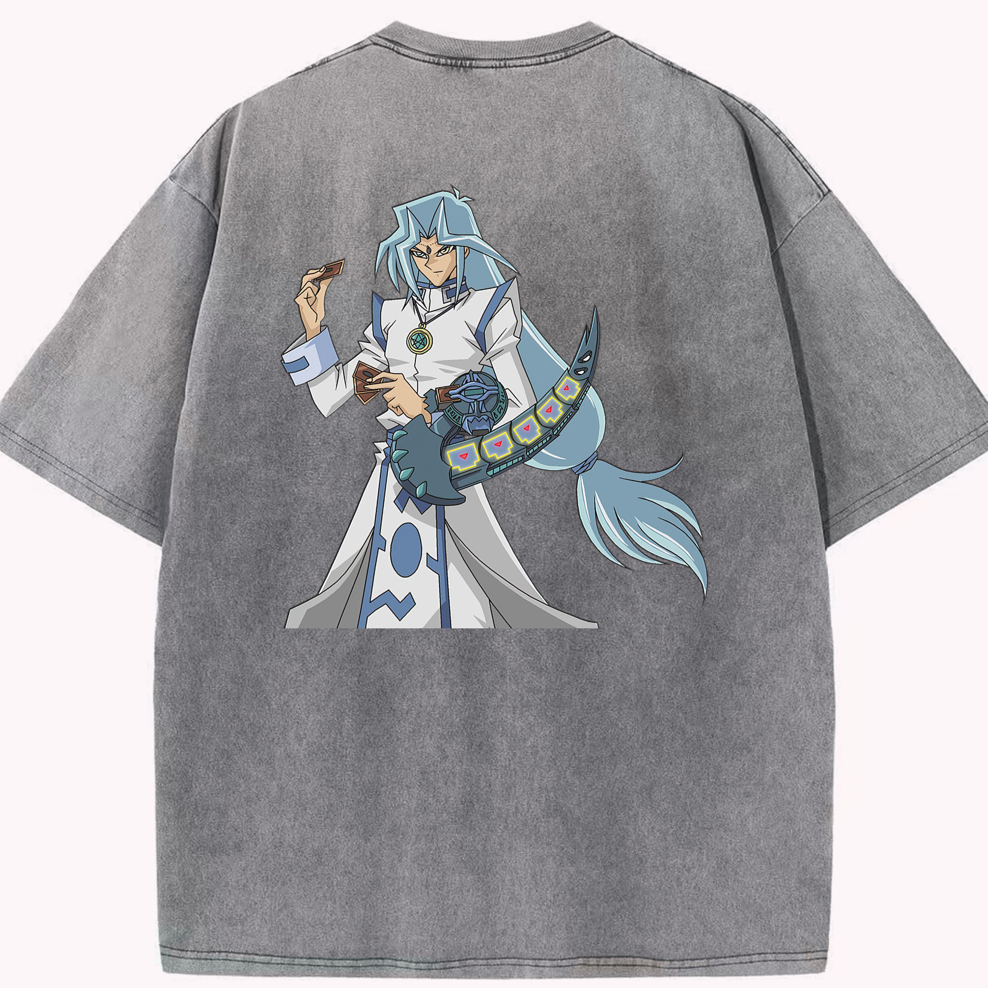 （画像用） 遊☆戯☆王 Yu-Gi-Oh! 綿100% ヴィンテージ風 半袖Tシャツ（背面プリント）