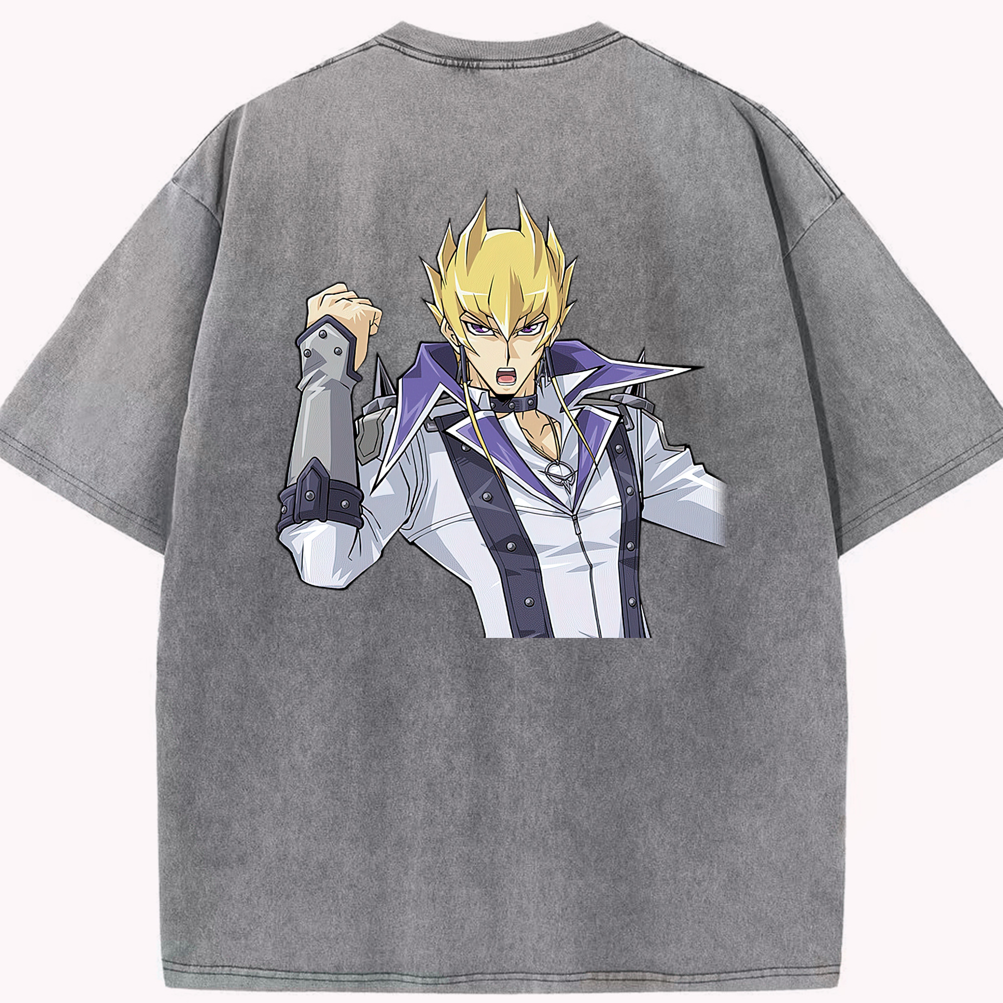 （画像用） 遊☆戯☆王 Yu-Gi-Oh! 綿100% ヴィンテージ風 半袖Tシャツ（背面プリント）