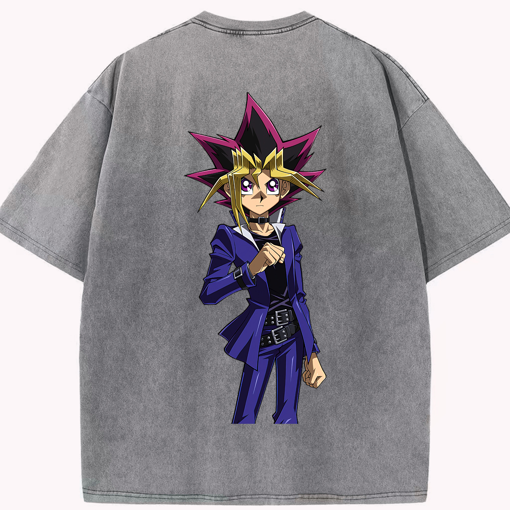 （画像用） 遊☆戯☆王 Yu-Gi-Oh! 綿100% ヴィンテージ風 半袖Tシャツ（背面プリント）