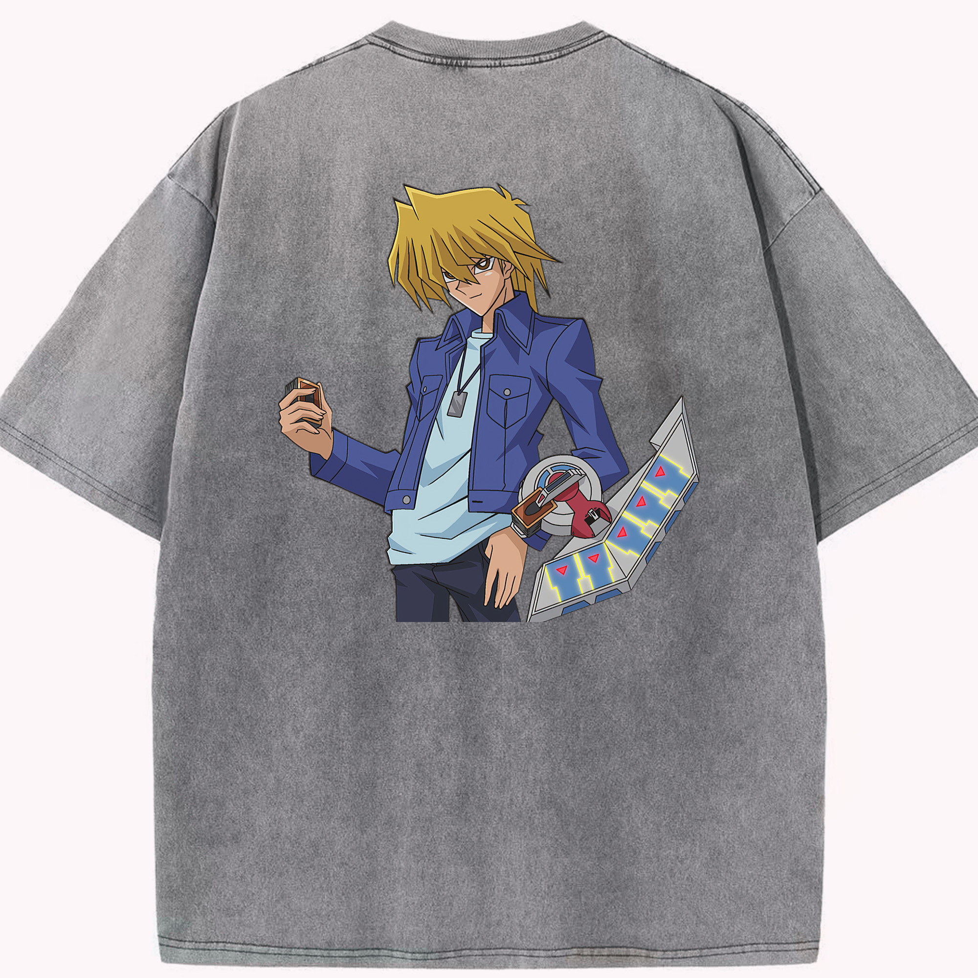 （画像用） 遊☆戯☆王 Yu-Gi-Oh! 綿100% ヴィンテージ風 半袖Tシャツ（背面プリント）