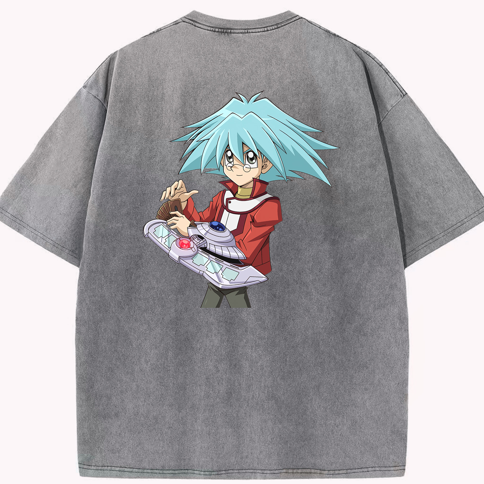 （画像用） 遊☆戯☆王 Yu-Gi-Oh! 綿100% ヴィンテージ風 半袖Tシャツ（背面プリント）