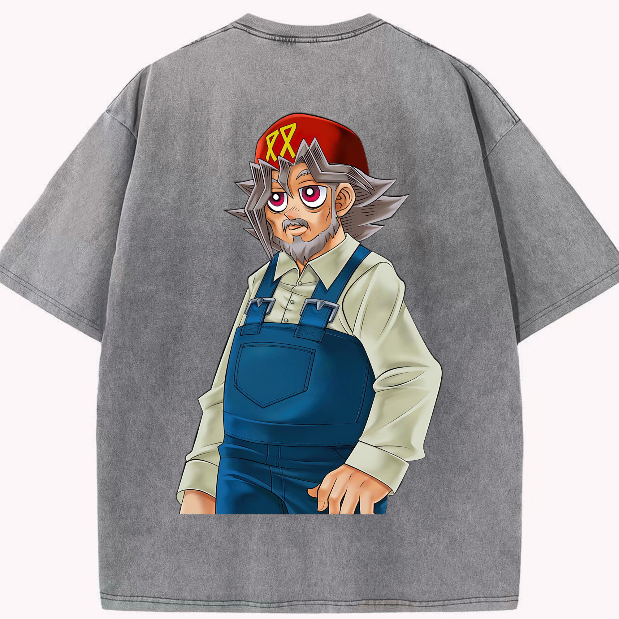 （画像用） 遊☆戯☆王 Yu-Gi-Oh! 綿100% ヴィンテージ風 半袖Tシャツ（背面プリント）