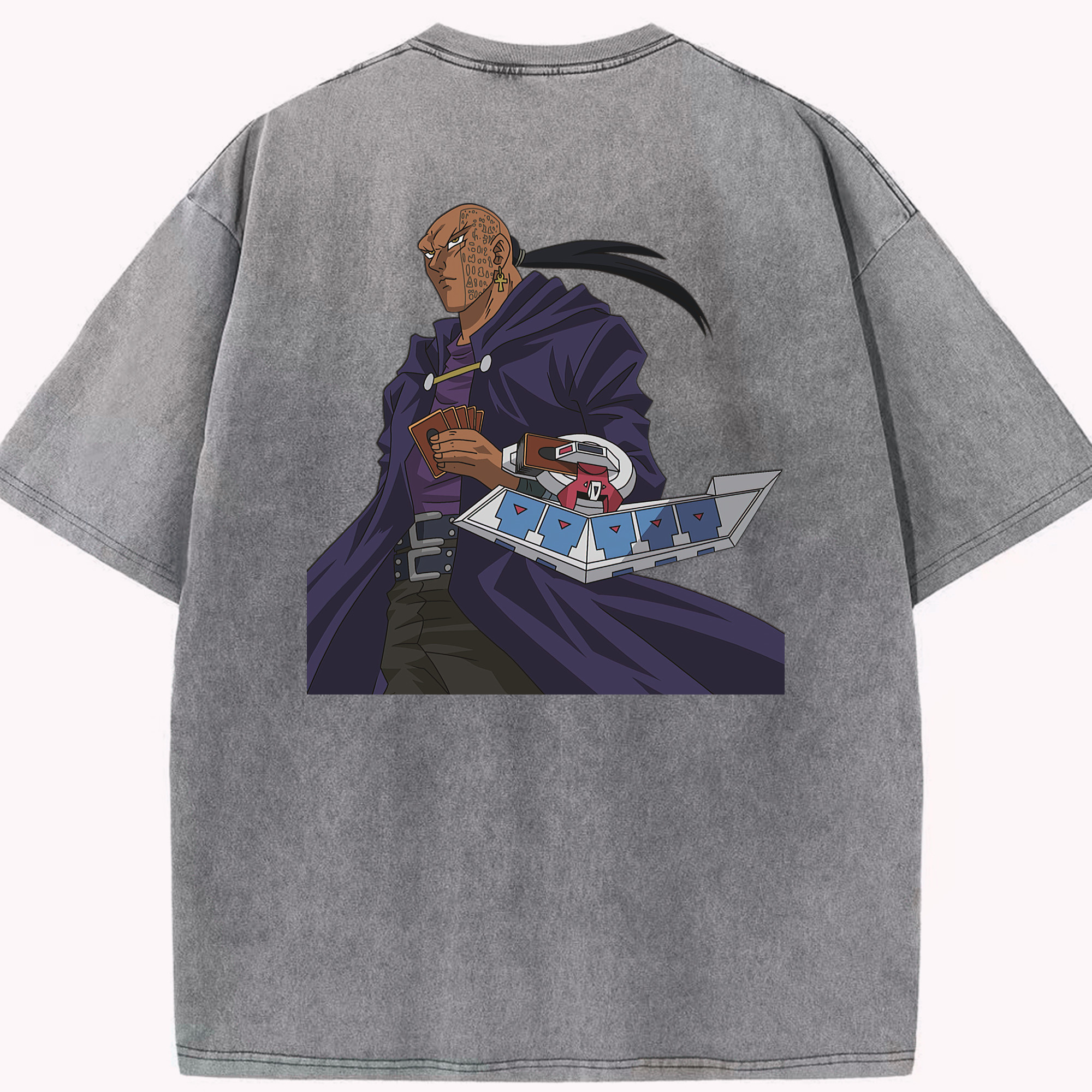 （画像用） 遊☆戯☆王 Yu-Gi-Oh! 綿100% ヴィンテージ風 半袖Tシャツ（背面プリント）