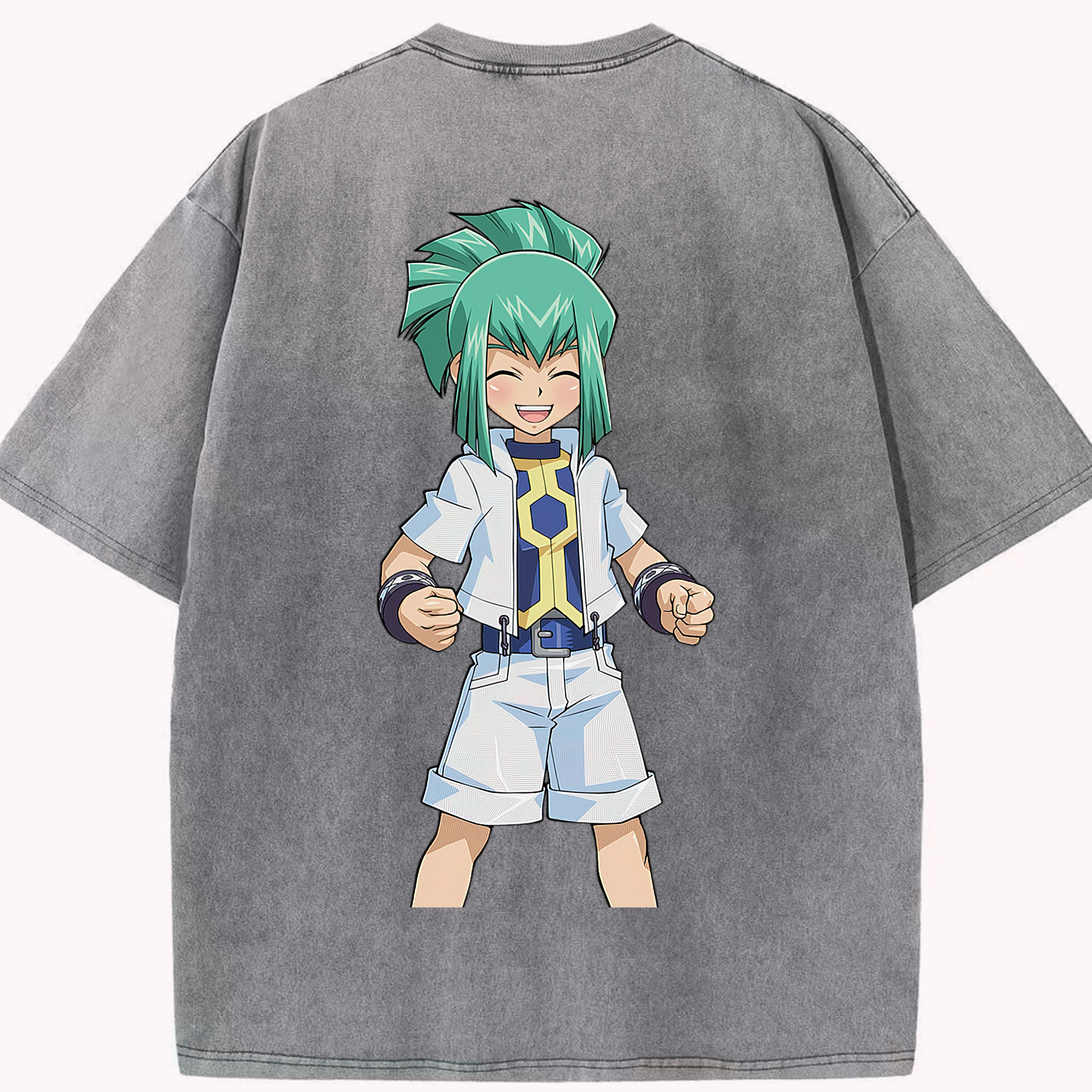 （画像用） 遊☆戯☆王 Yu-Gi-Oh! 綿100% ヴィンテージ風 半袖Tシャツ（背面プリント）