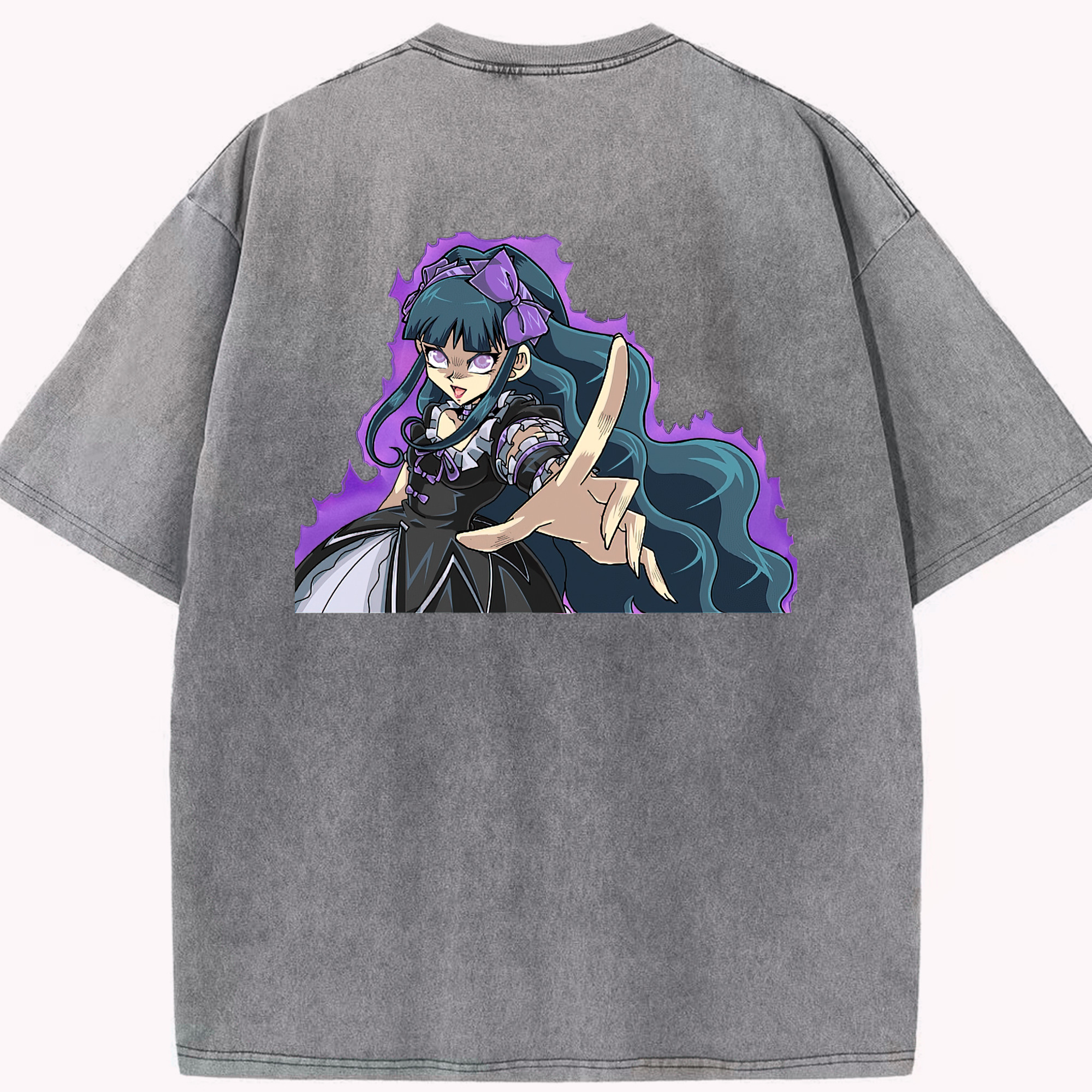 （画像用） 遊☆戯☆王 Yu-Gi-Oh! 綿100% ヴィンテージ風 半袖Tシャツ（背面プリント）
