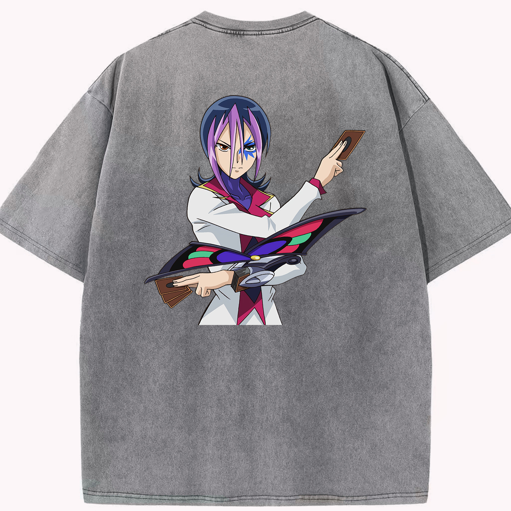 （画像用） 遊☆戯☆王 Yu-Gi-Oh! 綿100% ヴィンテージ風 半袖Tシャツ（背面プリント）