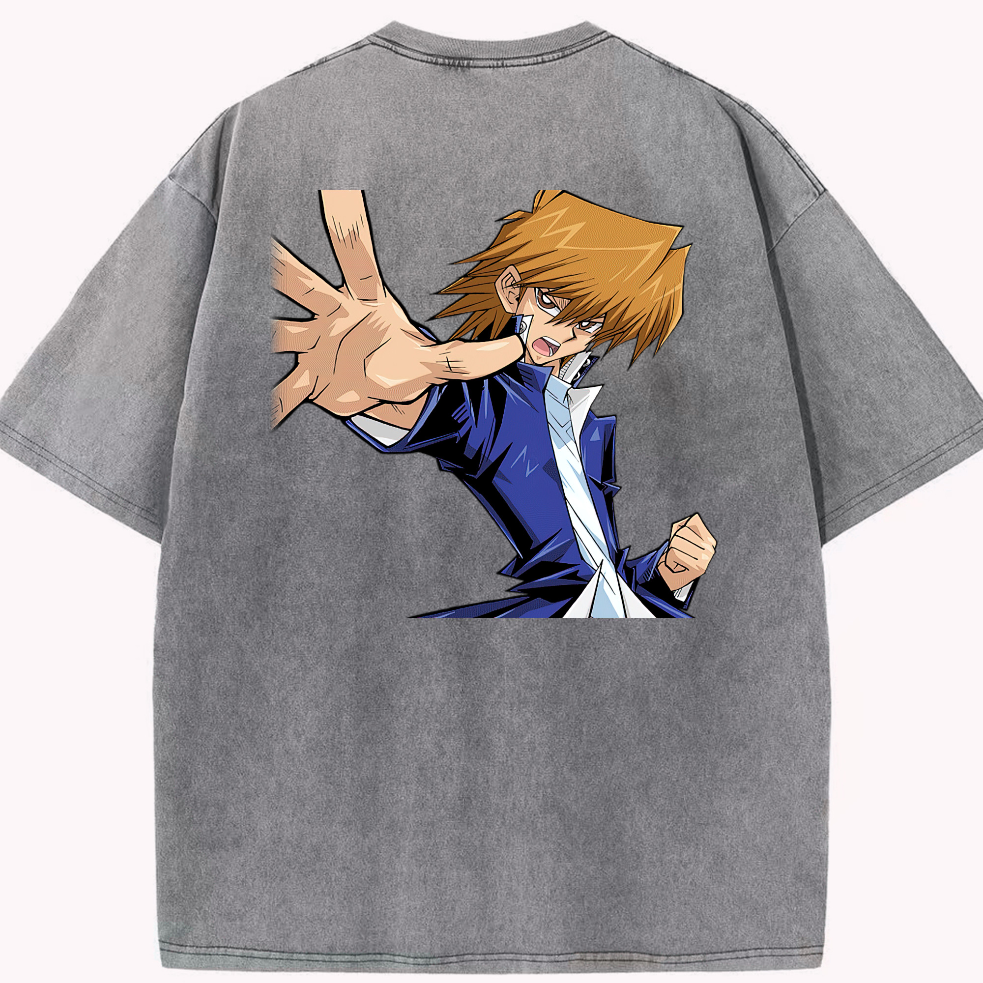 （画像用） 遊☆戯☆王 Yu-Gi-Oh! 綿100% ヴィンテージ風 半袖Tシャツ（背面プリント）